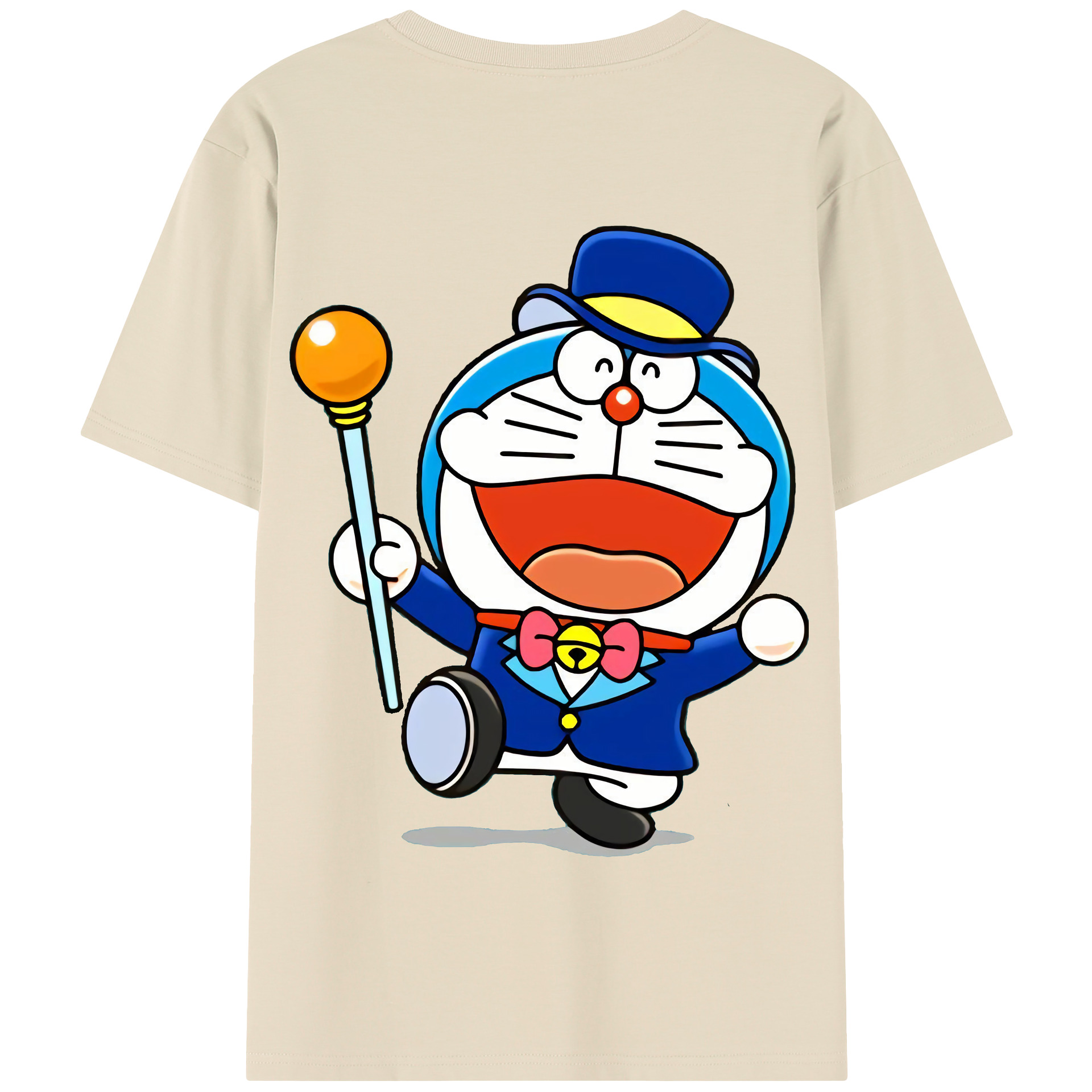 （画像用） ドラえもん Doraemon 綿100％半袖Tシャツ（背面プリント）