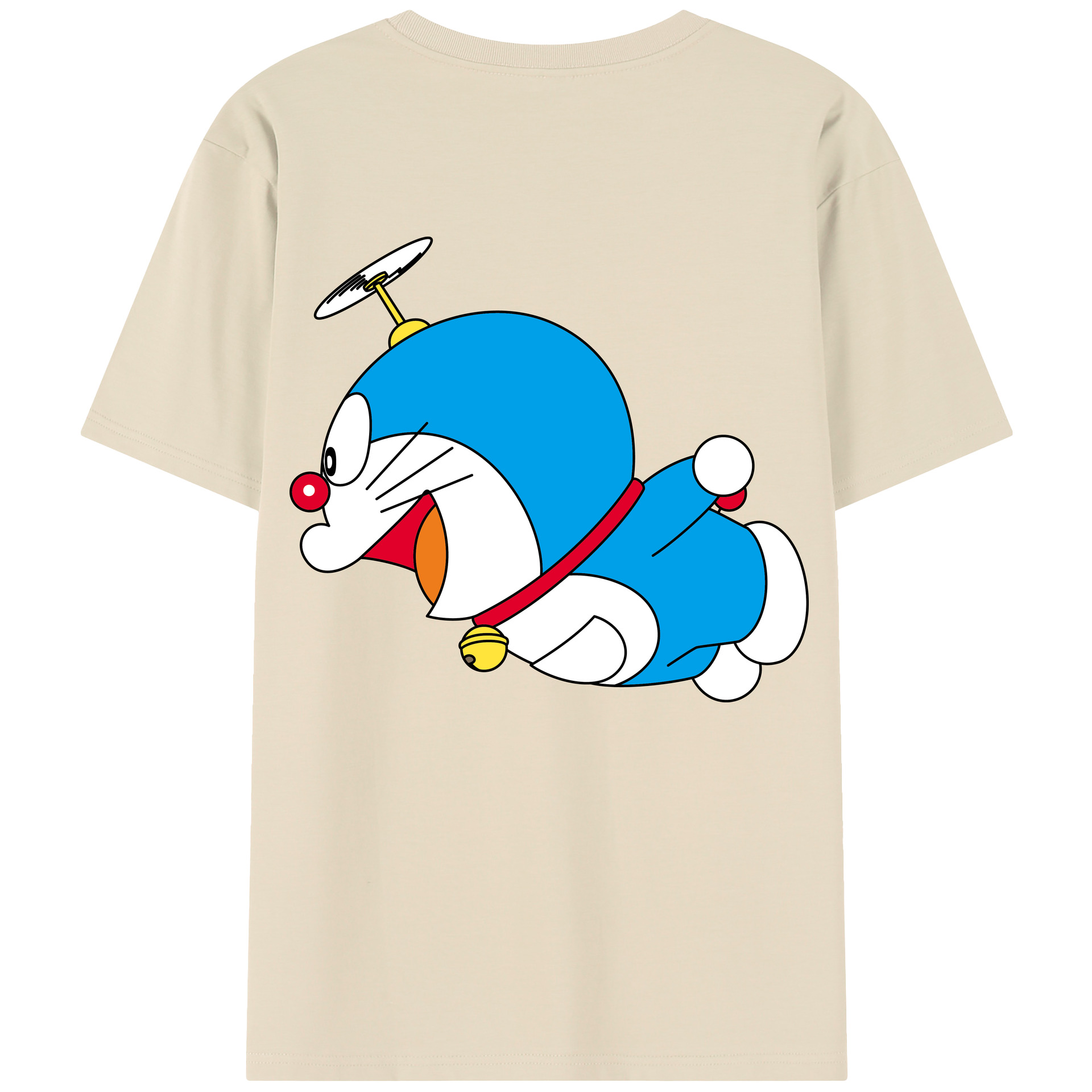 （画像用） ドラえもん Doraemon 綿100％半袖Tシャツ（背面プリント）
