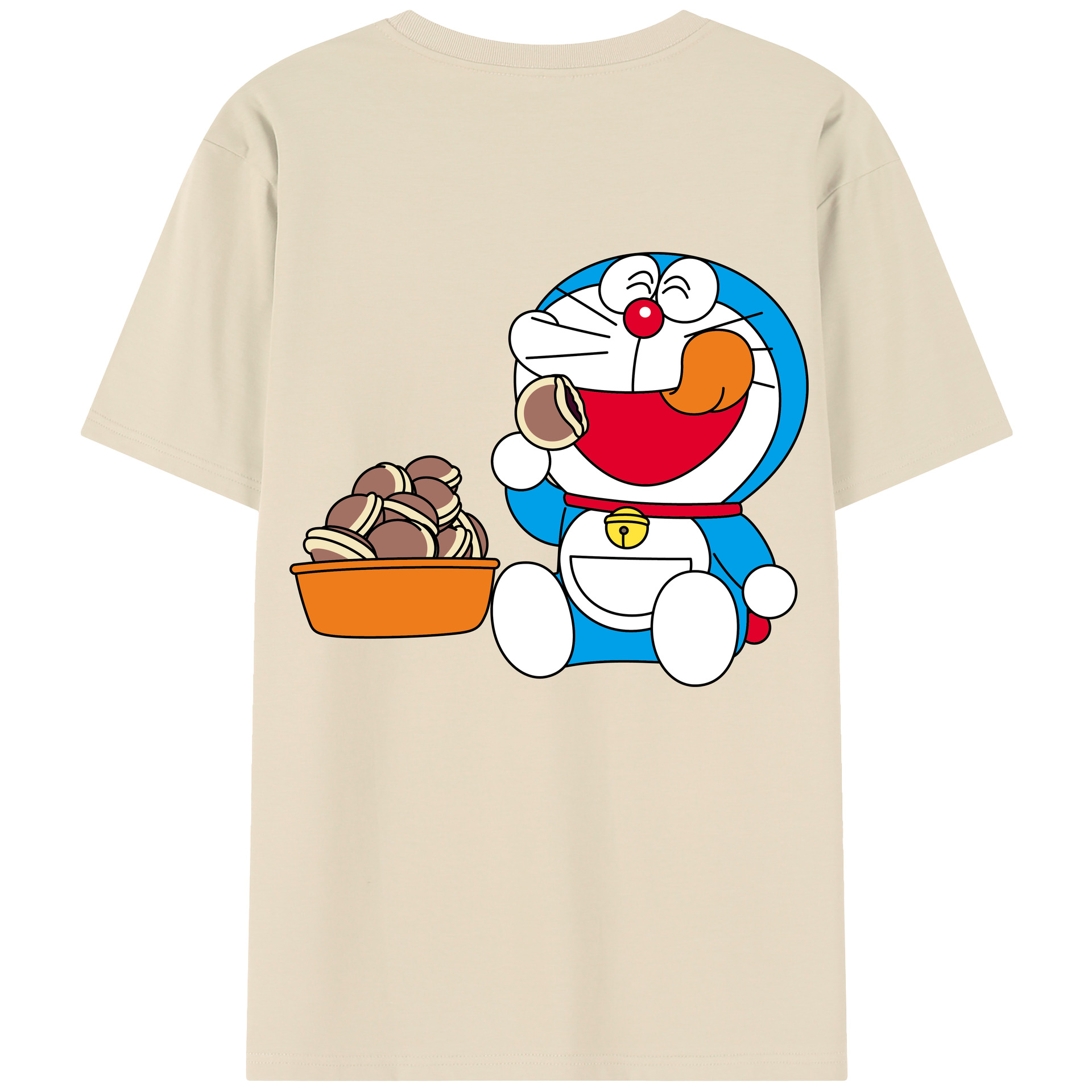 （画像用） ドラえもん Doraemon 綿100％半袖Tシャツ（背面プリント）