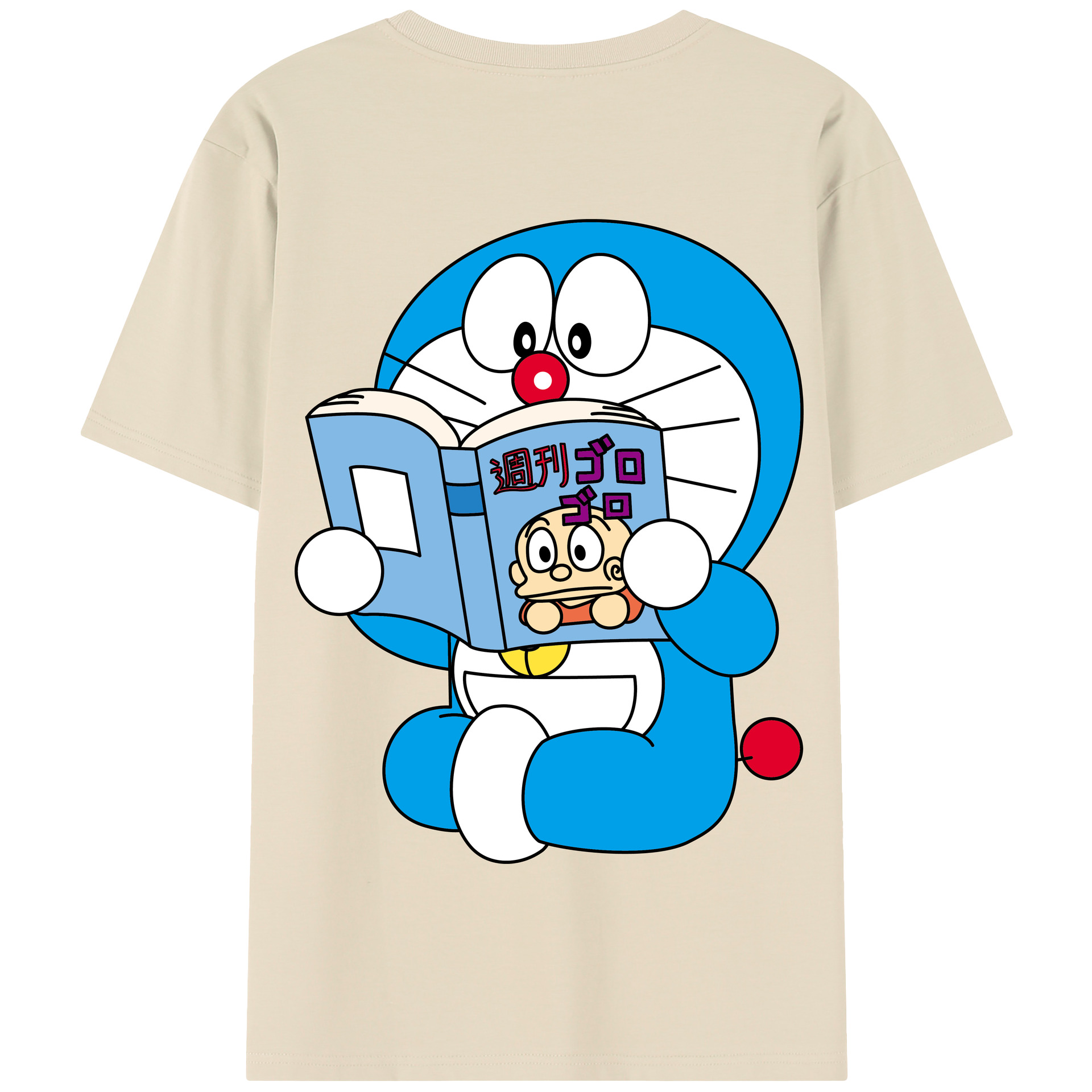 （画像用） ドラえもん Doraemon 綿100％半袖Tシャツ（背面プリント）