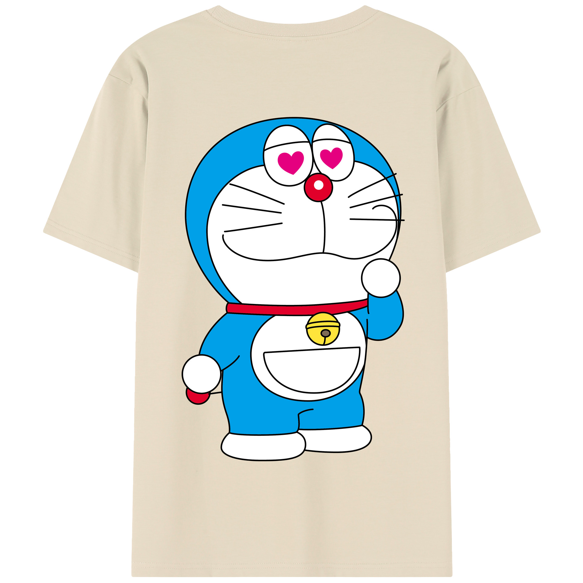 （画像用） ドラえもん Doraemon 綿100％半袖Tシャツ（背面プリント）