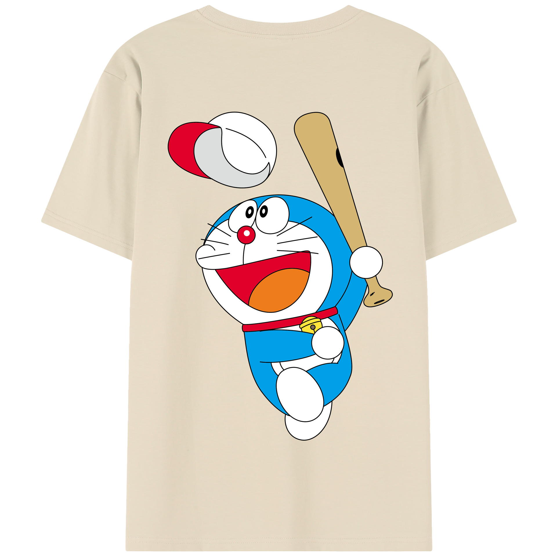 （画像用） ドラえもん Doraemon 綿100％半袖Tシャツ（背面プリント）