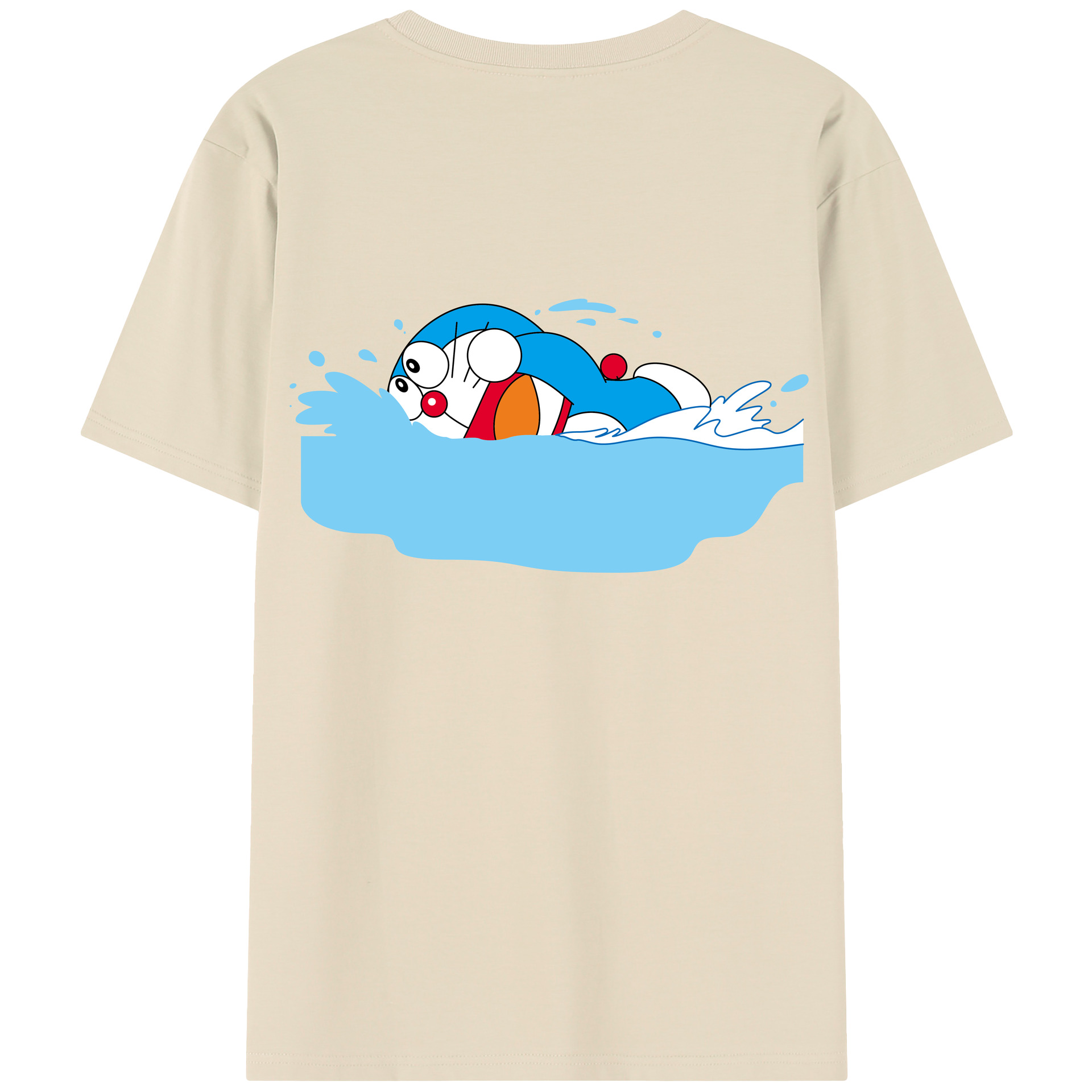（画像用） ドラえもん Doraemon 綿100％半袖Tシャツ（背面プリント）