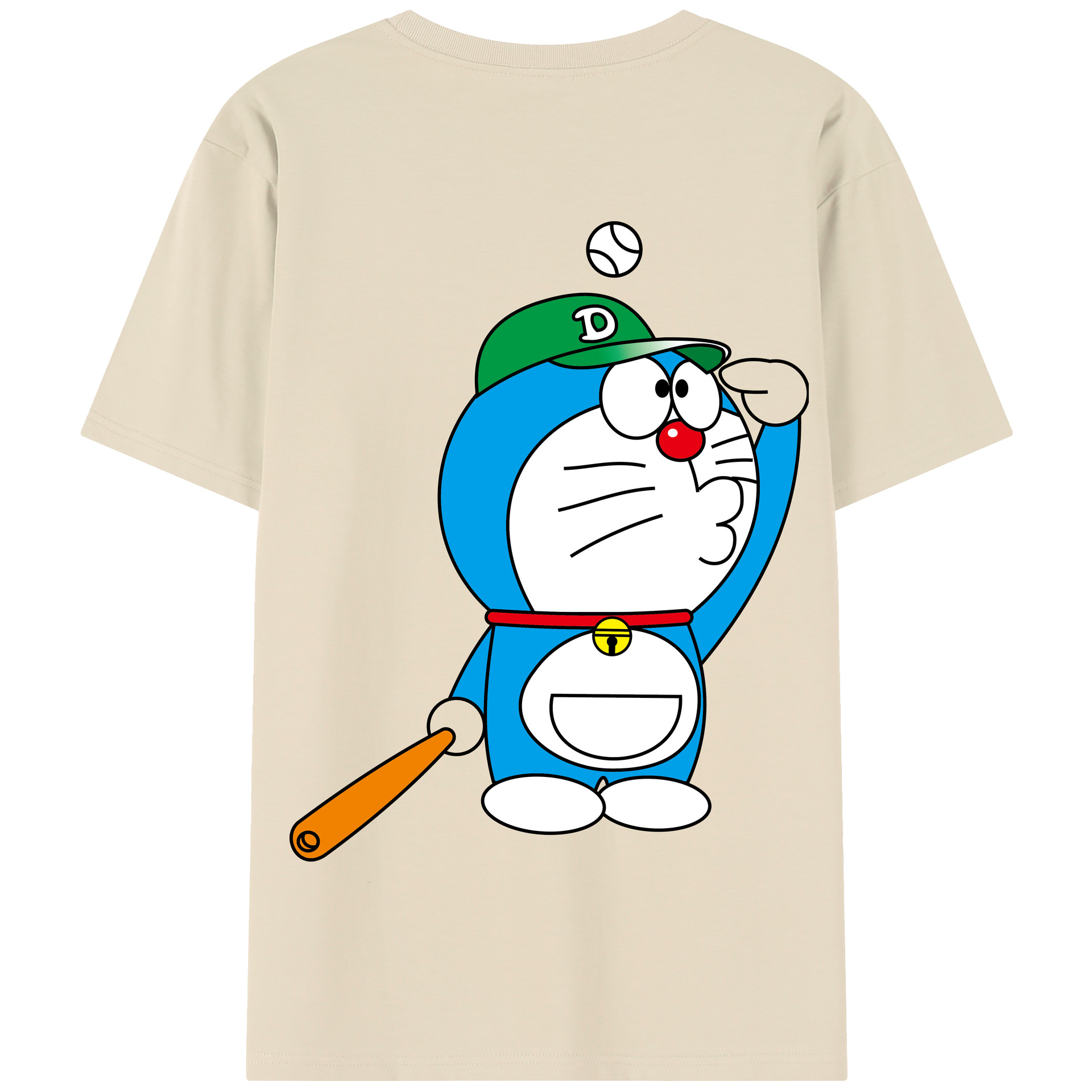（画像用） ドラえもん Doraemon 綿100％半袖Tシャツ（背面プリント）