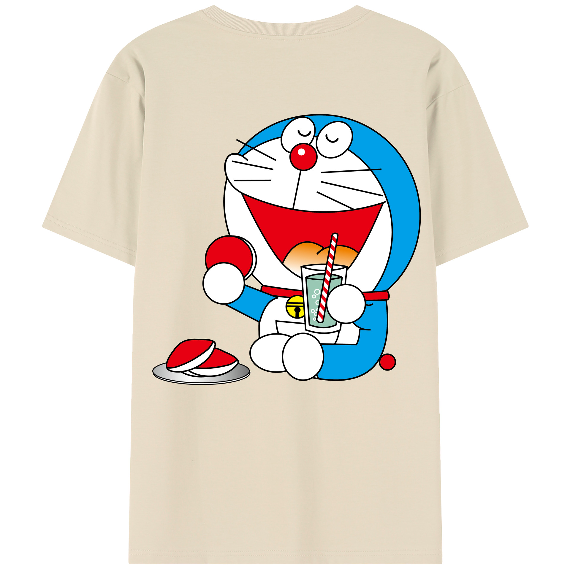 （画像用） ドラえもん Doraemon 綿100％半袖Tシャツ（背面プリント）