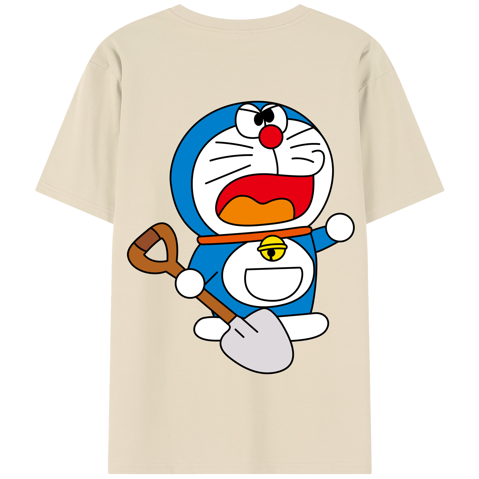 （画像用） ドラえもん Doraemon 綿100％半袖Tシャツ（背面プリント）