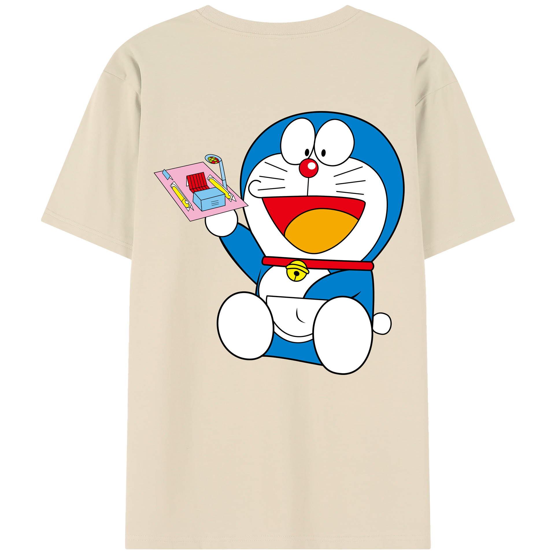 （画像用） ドラえもん Doraemon 綿100％半袖Tシャツ（背面プリント）