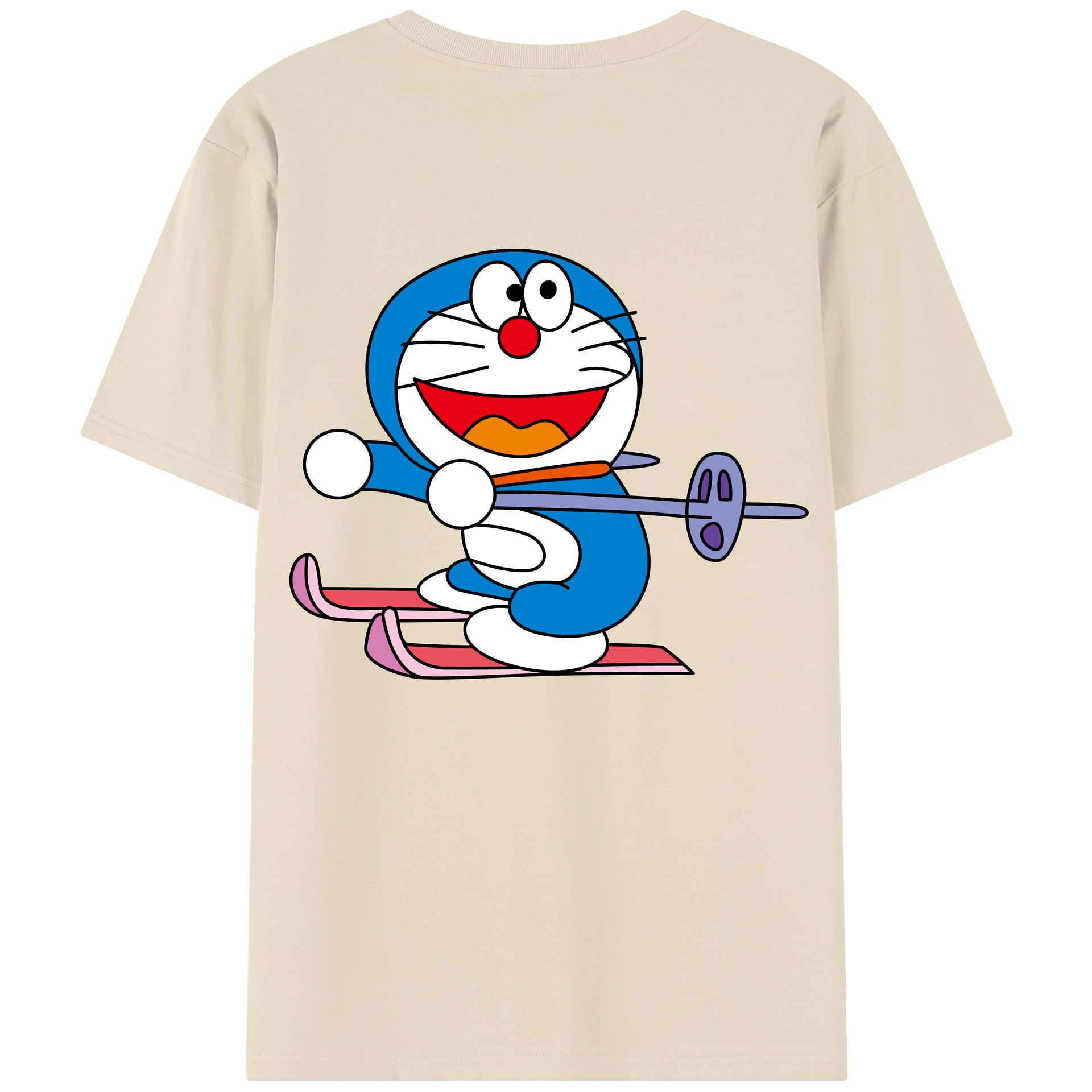 （画像用） ドラえもん Doraemon 綿100％半袖Tシャツ（背面プリント）