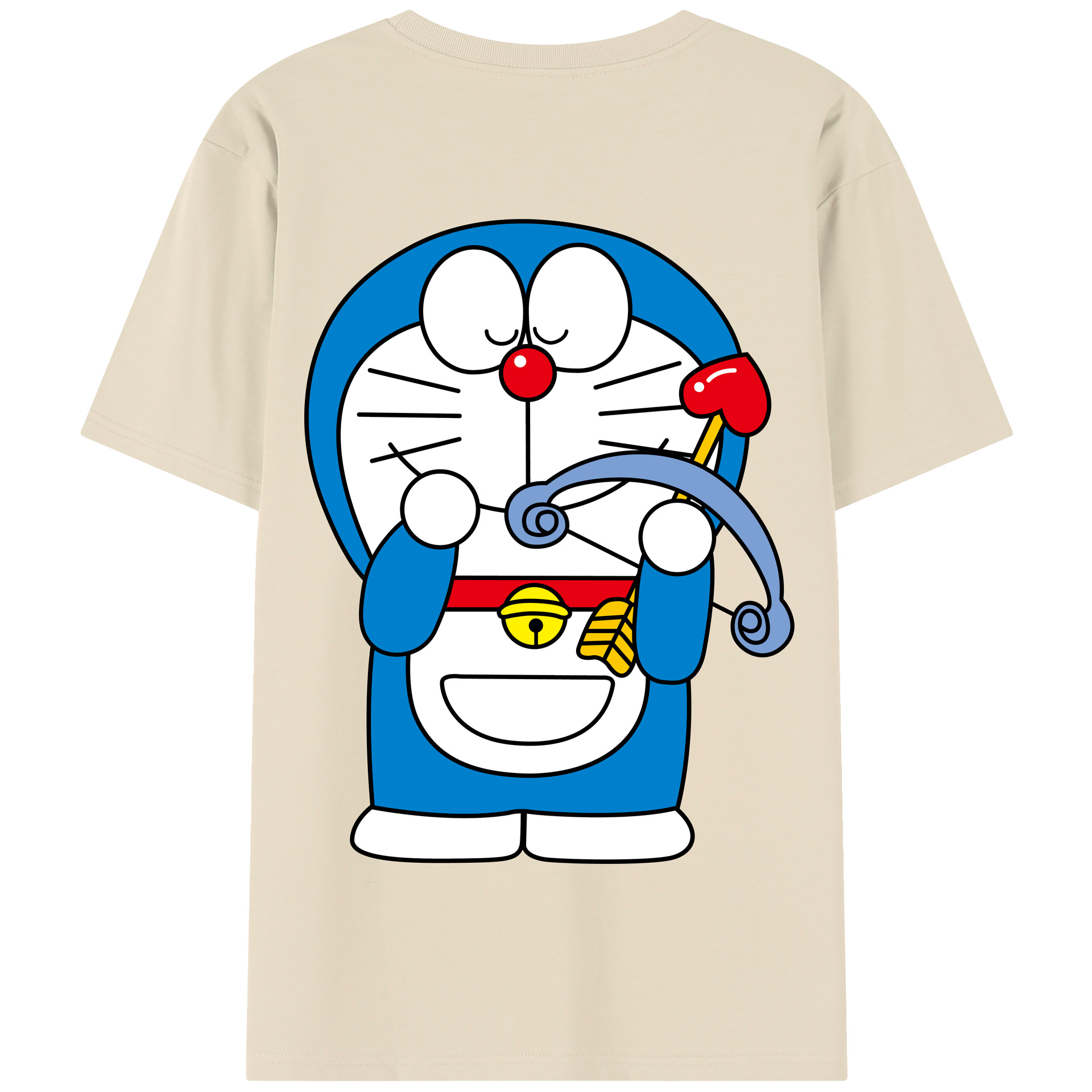 （画像用） ドラえもん Doraemon 綿100％半袖Tシャツ（背面プリント）