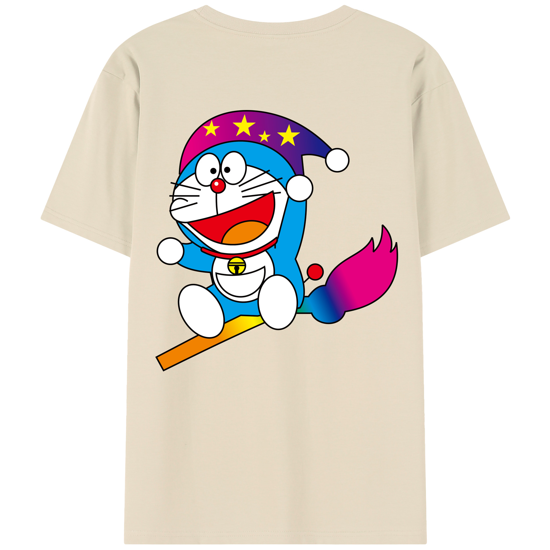 （画像用） ドラえもん Doraemon 綿100％半袖Tシャツ（背面プリント）
