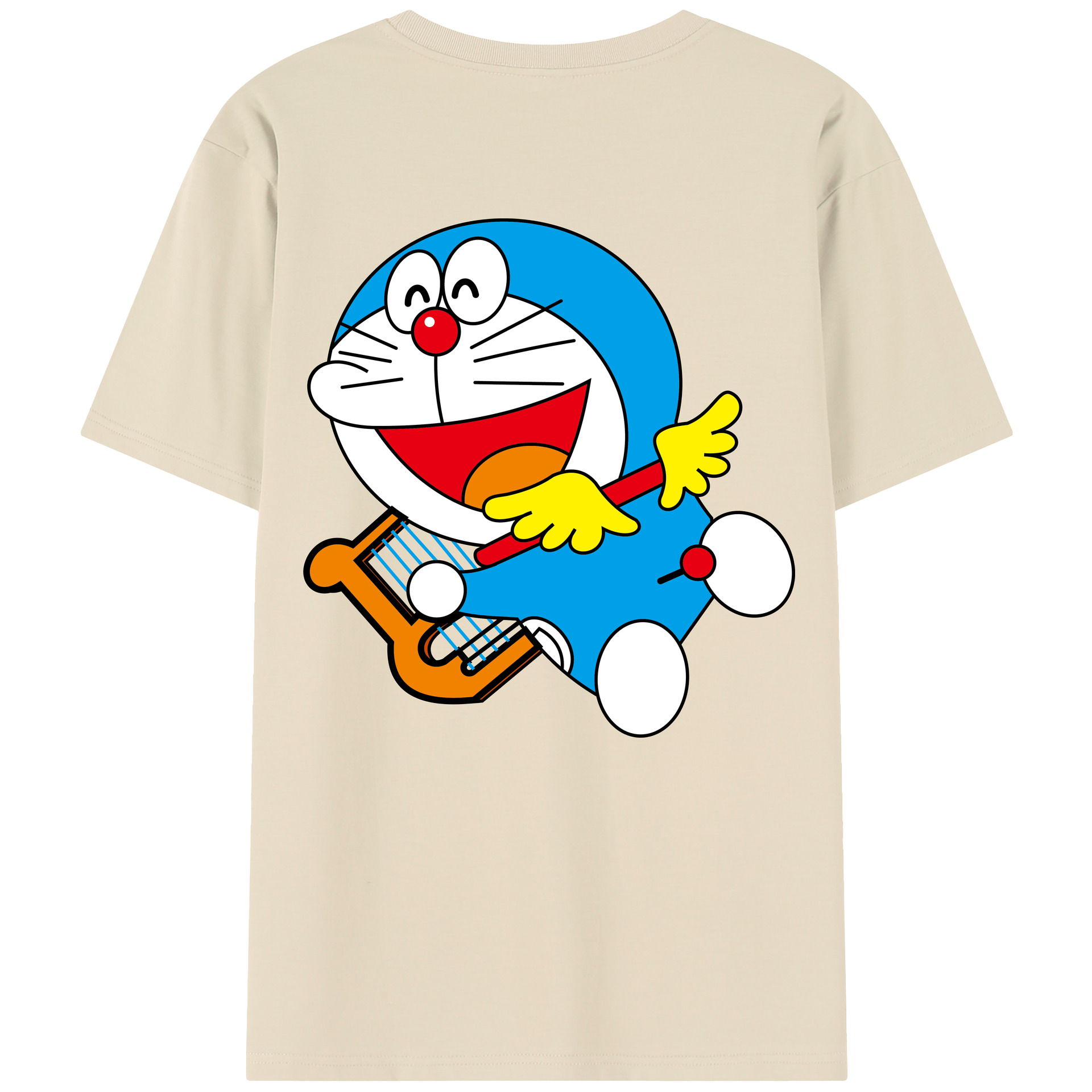 （画像用） ドラえもん Doraemon 綿100％半袖Tシャツ（背面プリント）