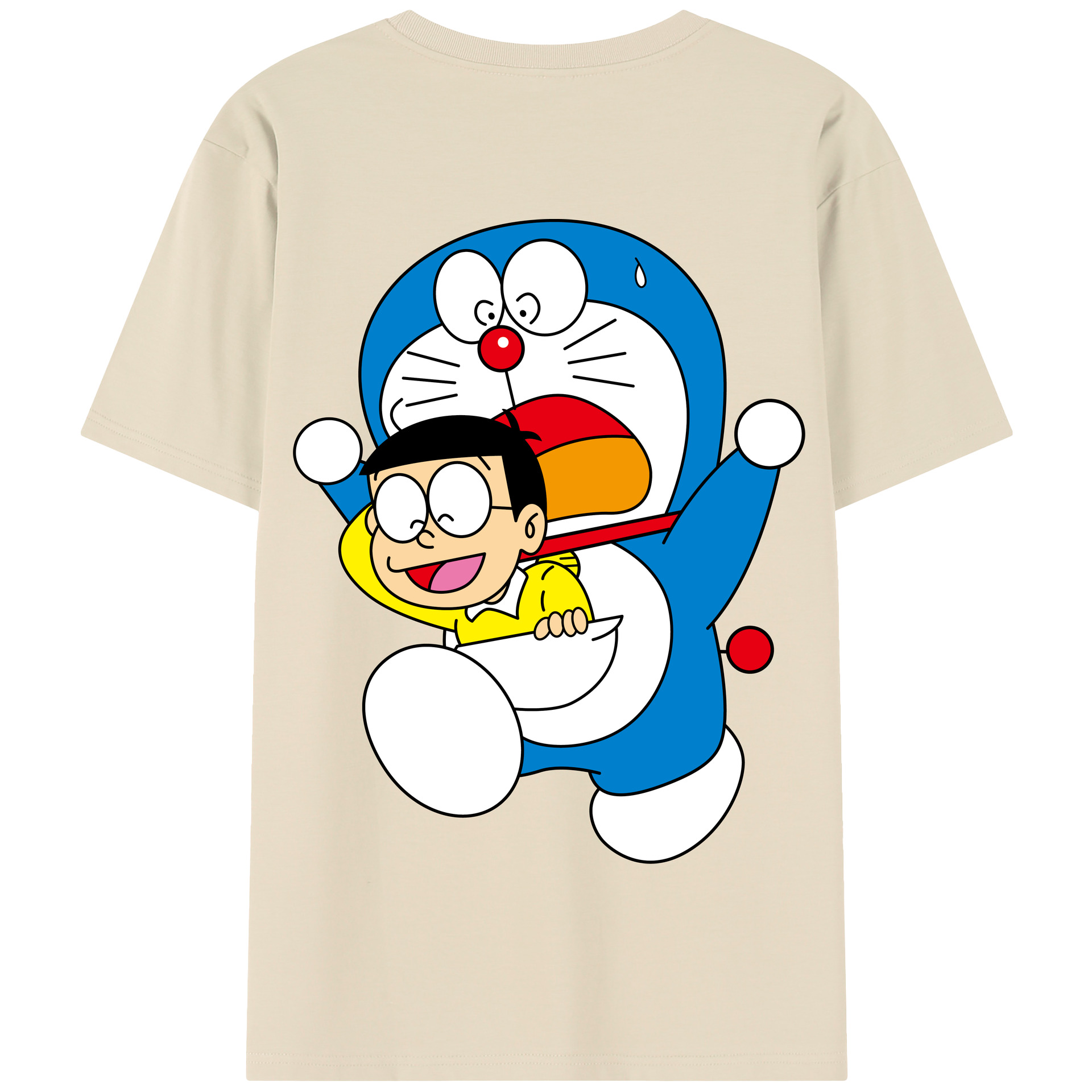 （画像用） ドラえもん Doraemon 綿100％半袖Tシャツ（背面プリント）