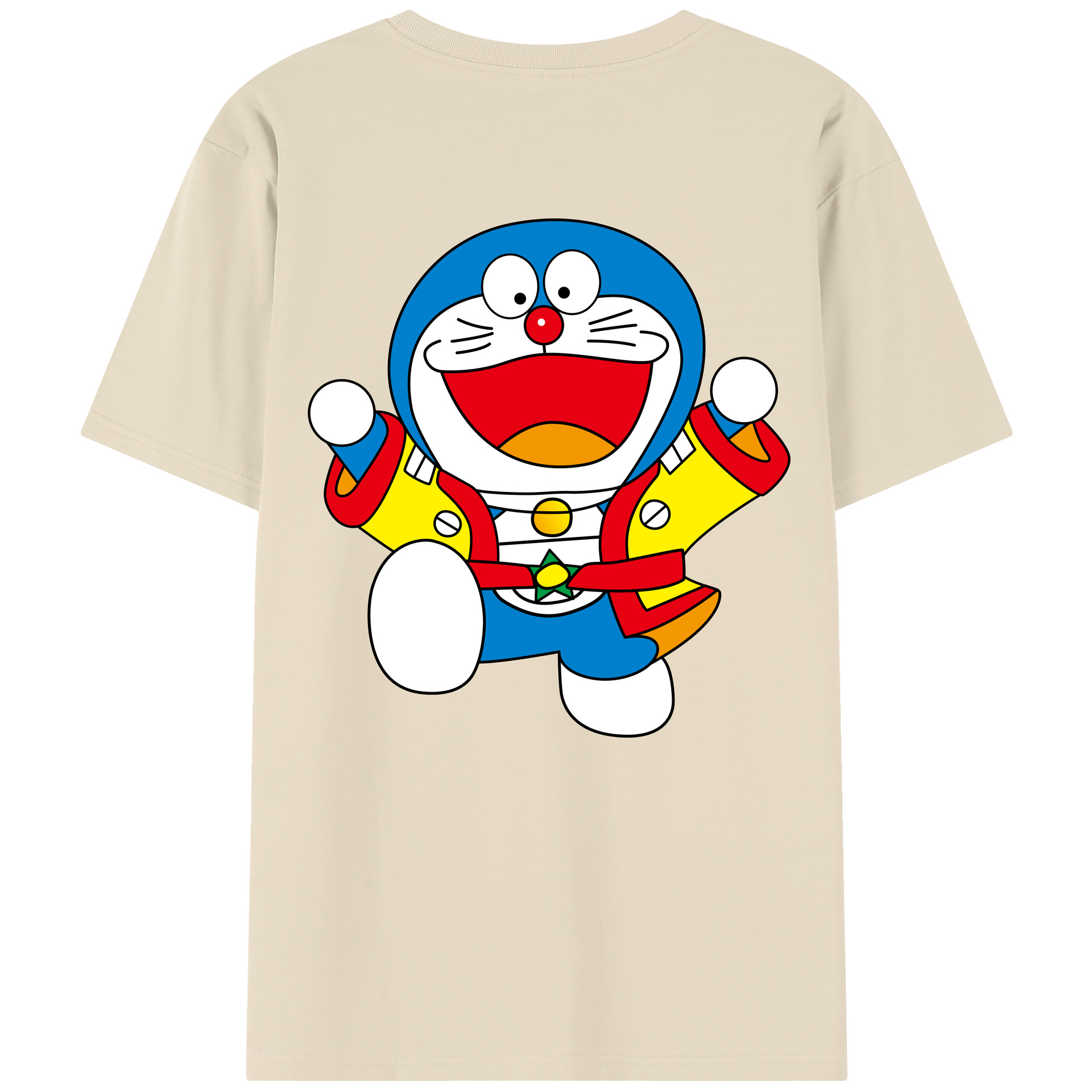 （画像用） ドラえもん Doraemon 綿100％半袖Tシャツ（背面プリント）