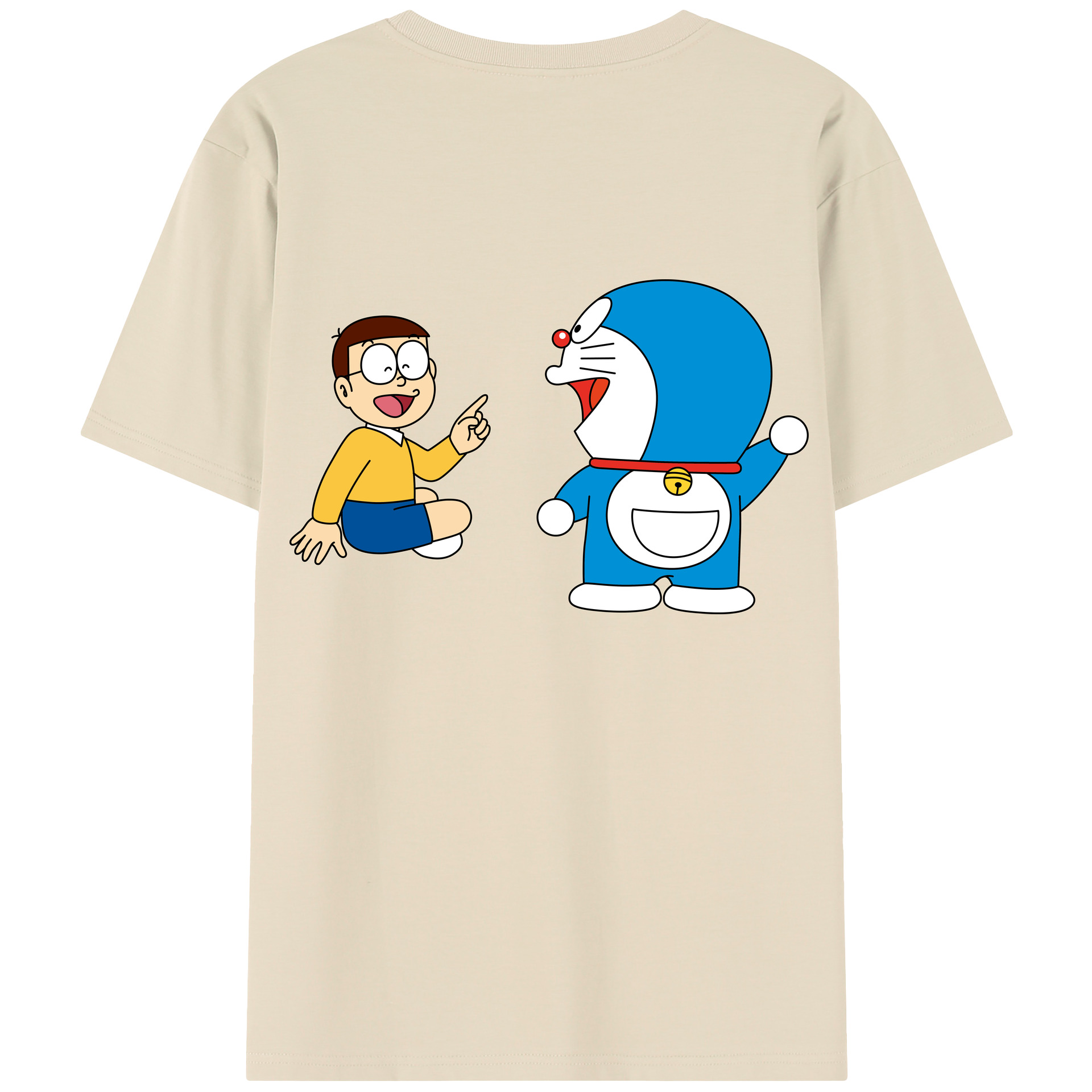 （画像用） ドラえもん Doraemon 綿100％半袖Tシャツ（背面プリント）