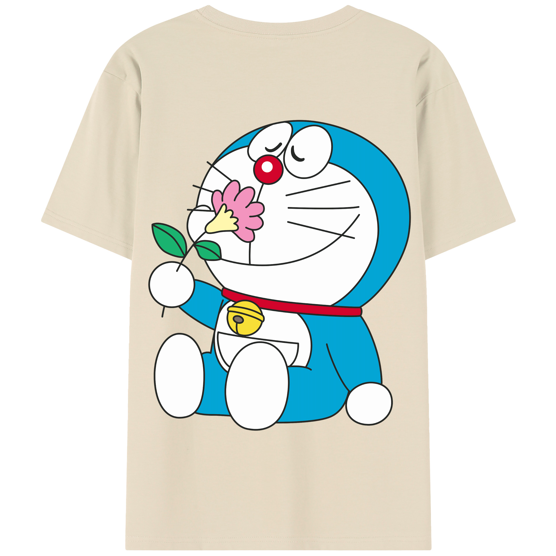 （画像用） ドラえもん Doraemon 綿100％半袖Tシャツ（背面プリント）