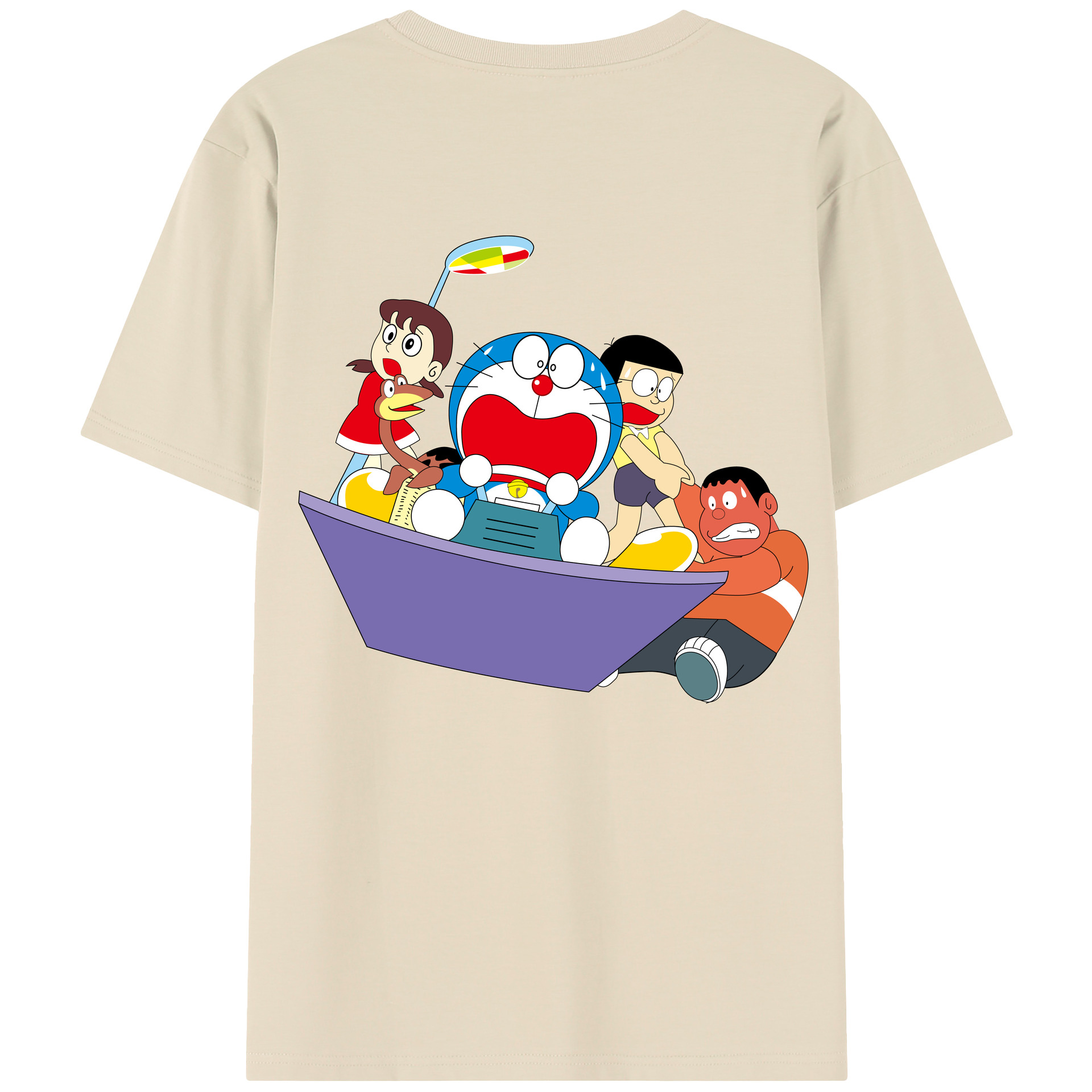 （画像用） ドラえもん Doraemon 綿100％半袖Tシャツ（背面プリント）