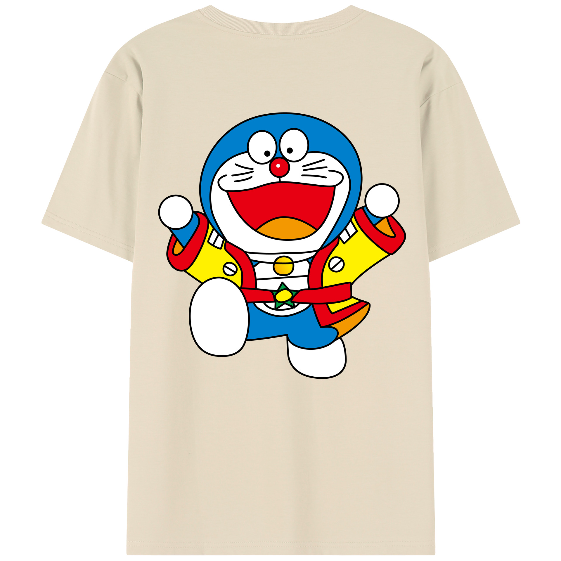 （画像用） ドラえもん Doraemon 綿100％半袖Tシャツ（背面プリント）