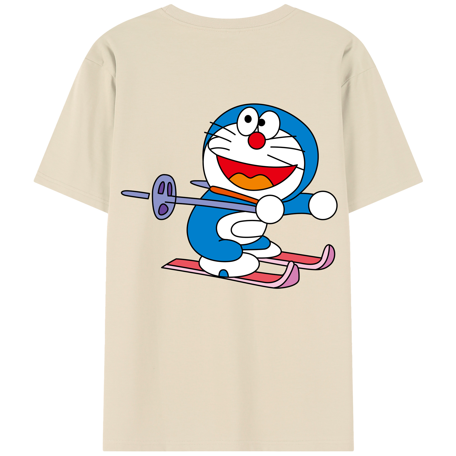 （画像用） ドラえもん Doraemon 綿100％半袖Tシャツ（背面プリント）