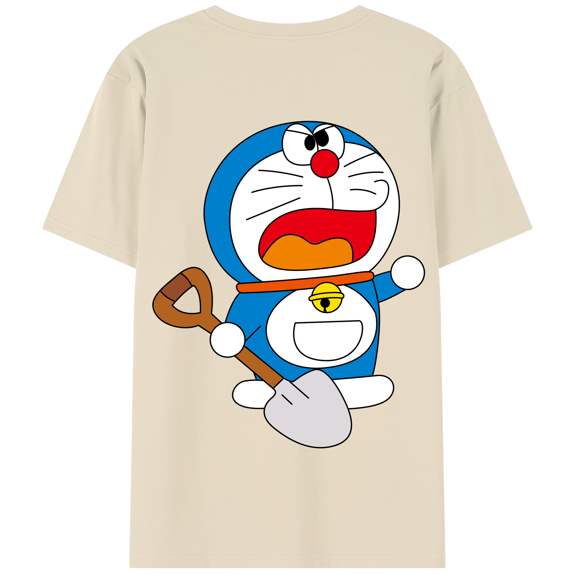 （画像用） ドラえもん Doraemon 綿100％半袖Tシャツ（背面プリント）