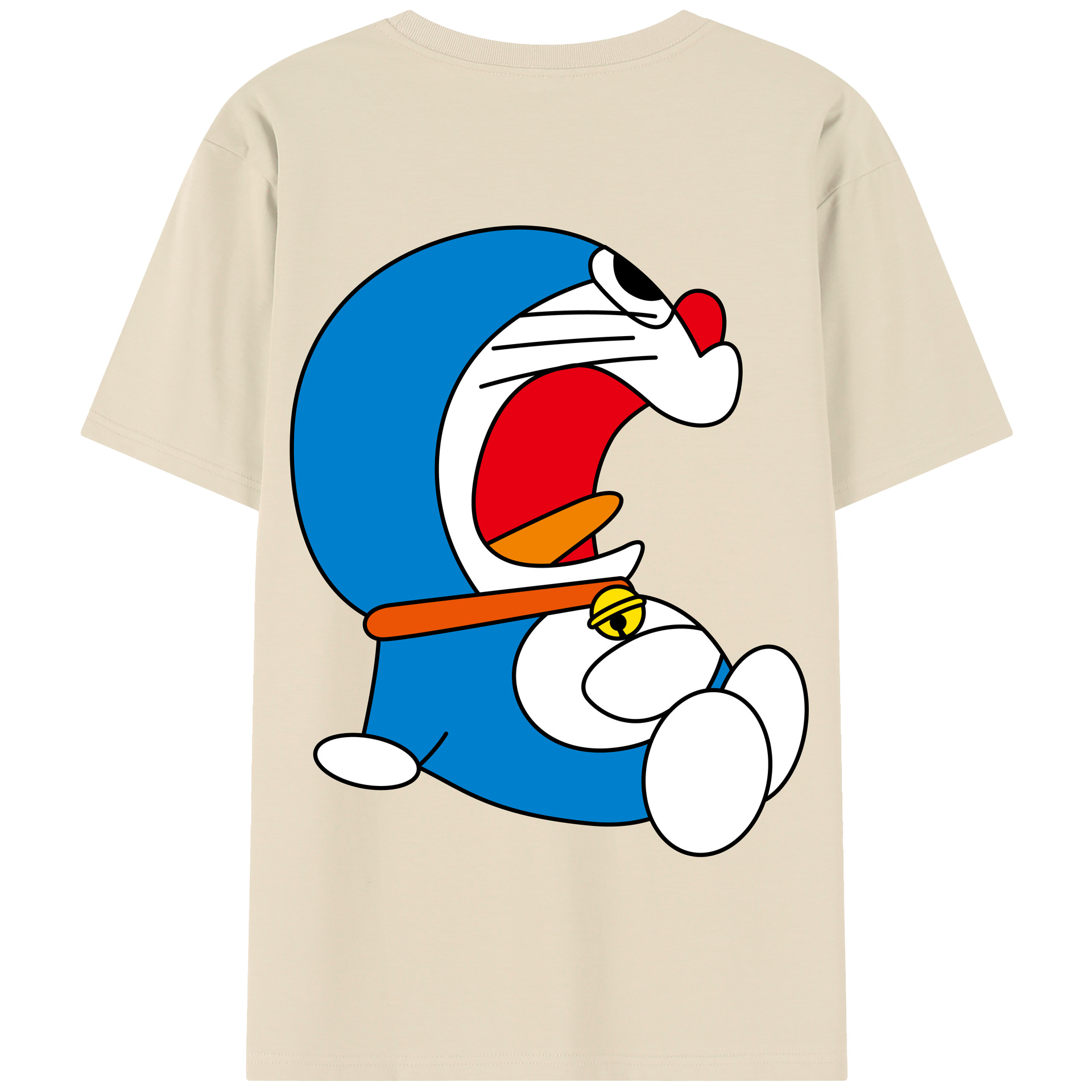 （画像用） ドラえもん Doraemon 綿100％半袖Tシャツ（背面プリント）