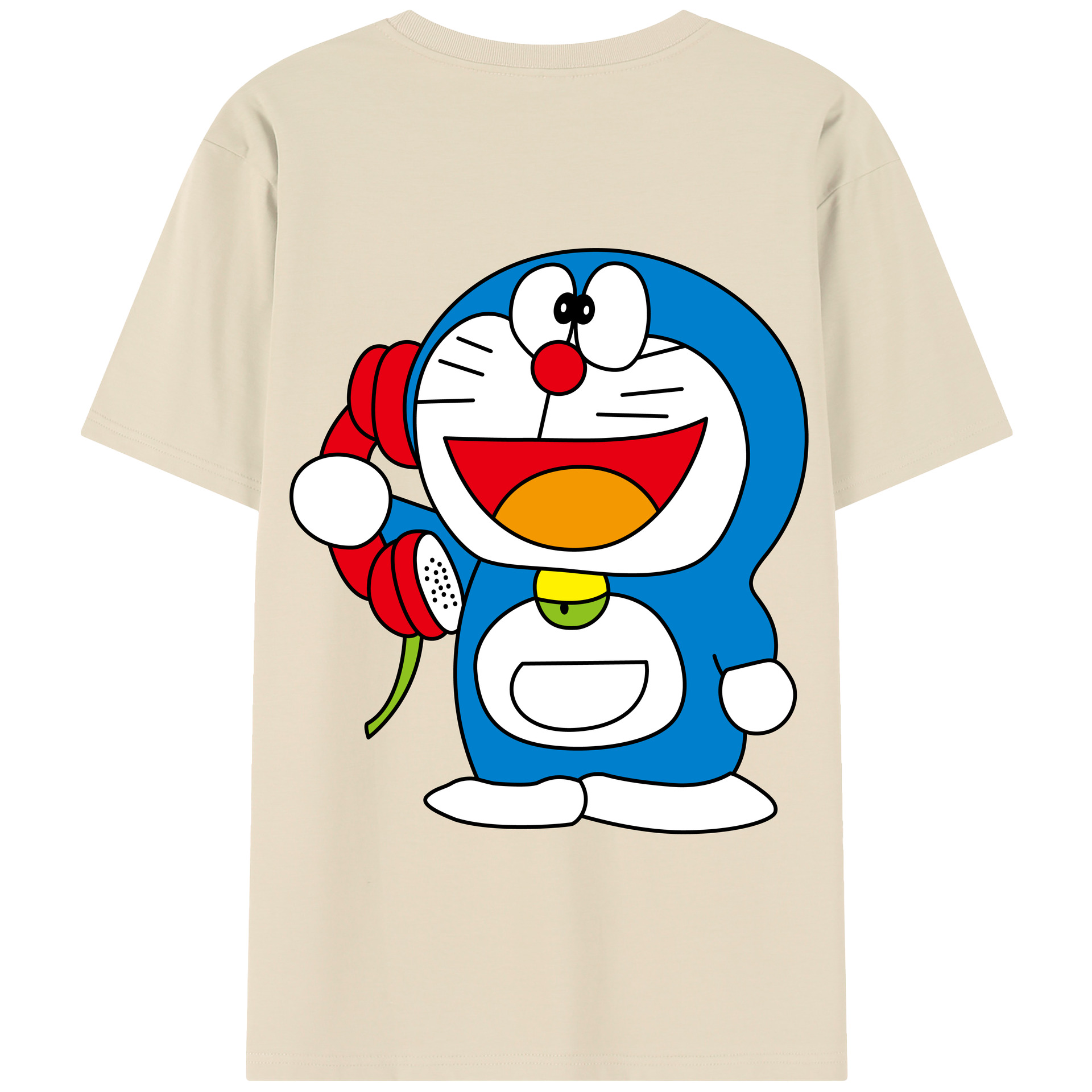 （画像用） ドラえもん Doraemon 綿100％半袖Tシャツ（背面プリント）