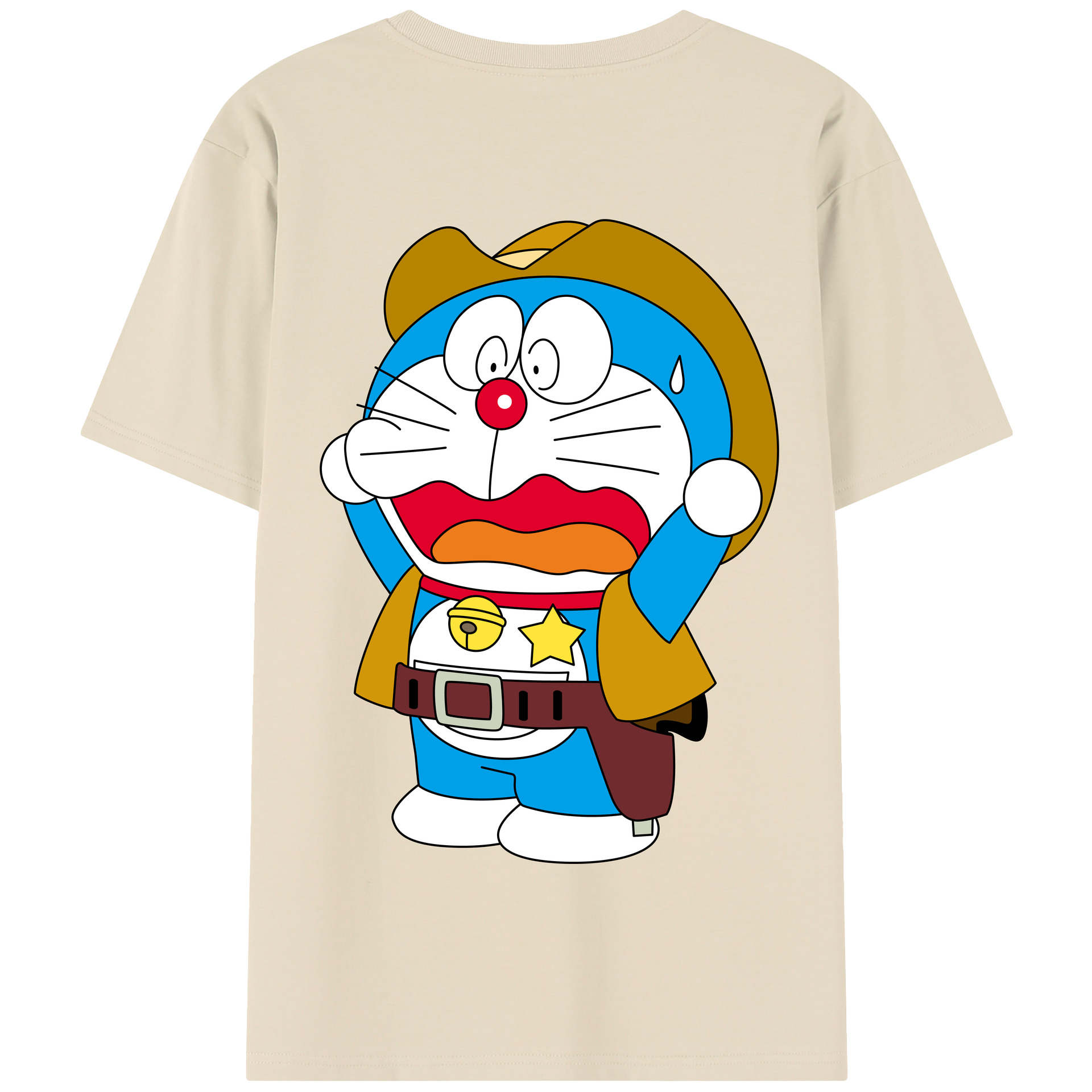 （画像用） ドラえもん Doraemon 綿100％半袖Tシャツ（背面プリント）