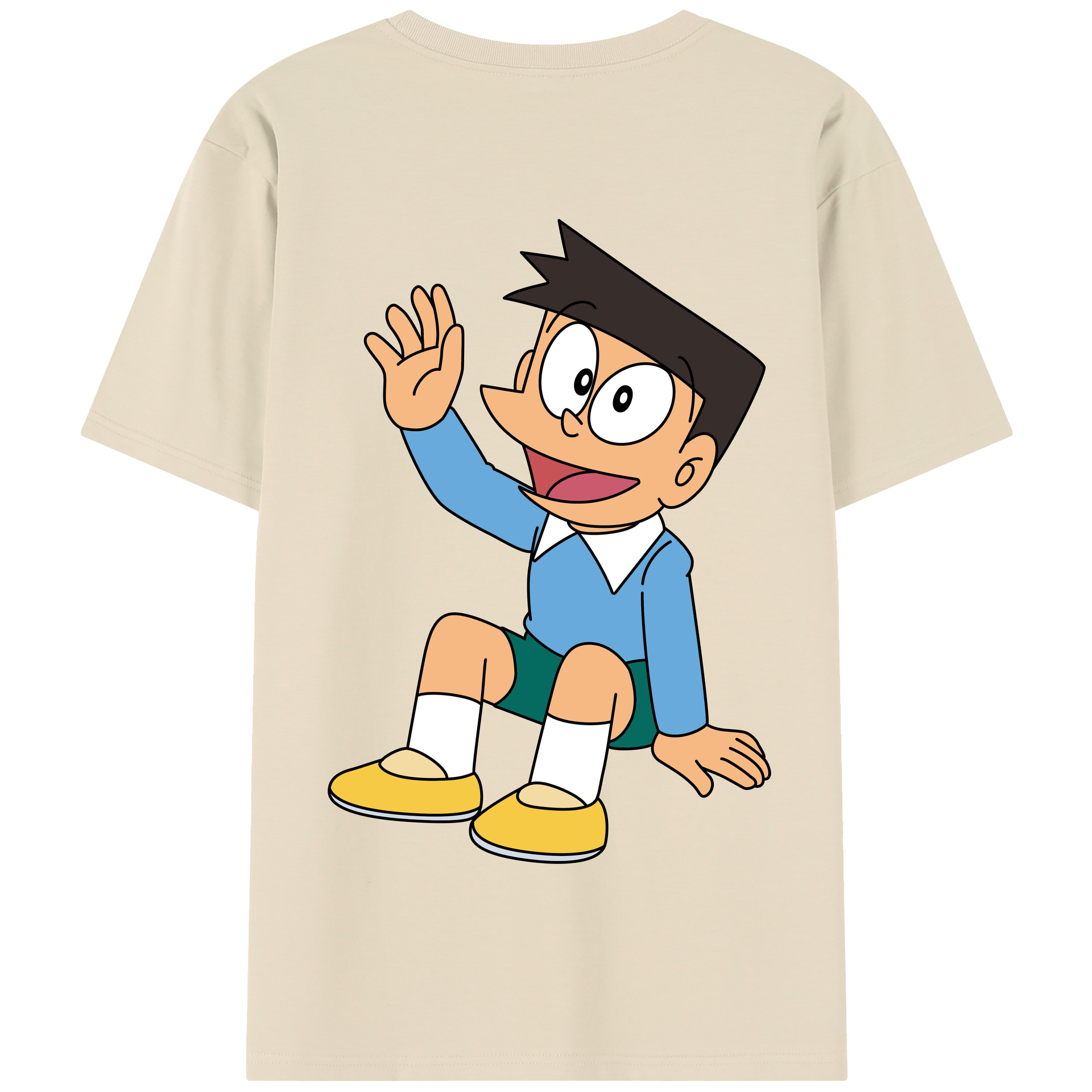 （画像用） ドラえもん 骨川 スネ夫 Doraemon Honekawa Suneo 綿100％半袖Tシャツ（背面プリント）