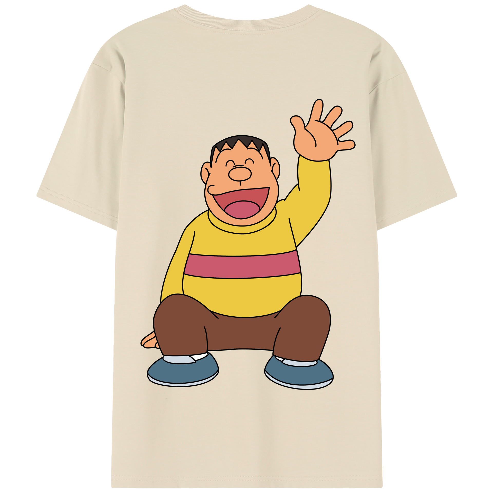 （画像用） ドラえもん 剛田武 Doraemon Gouta Takeshi 綿100％半袖Tシャツ（背面プリント）