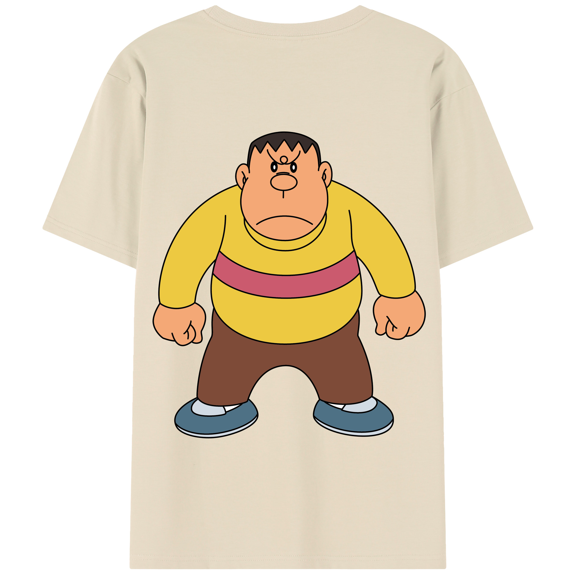 （画像用） ドラえもん 剛田武 Doraemon Gouta Takeshi 綿100％半袖Tシャツ（背面プリント）