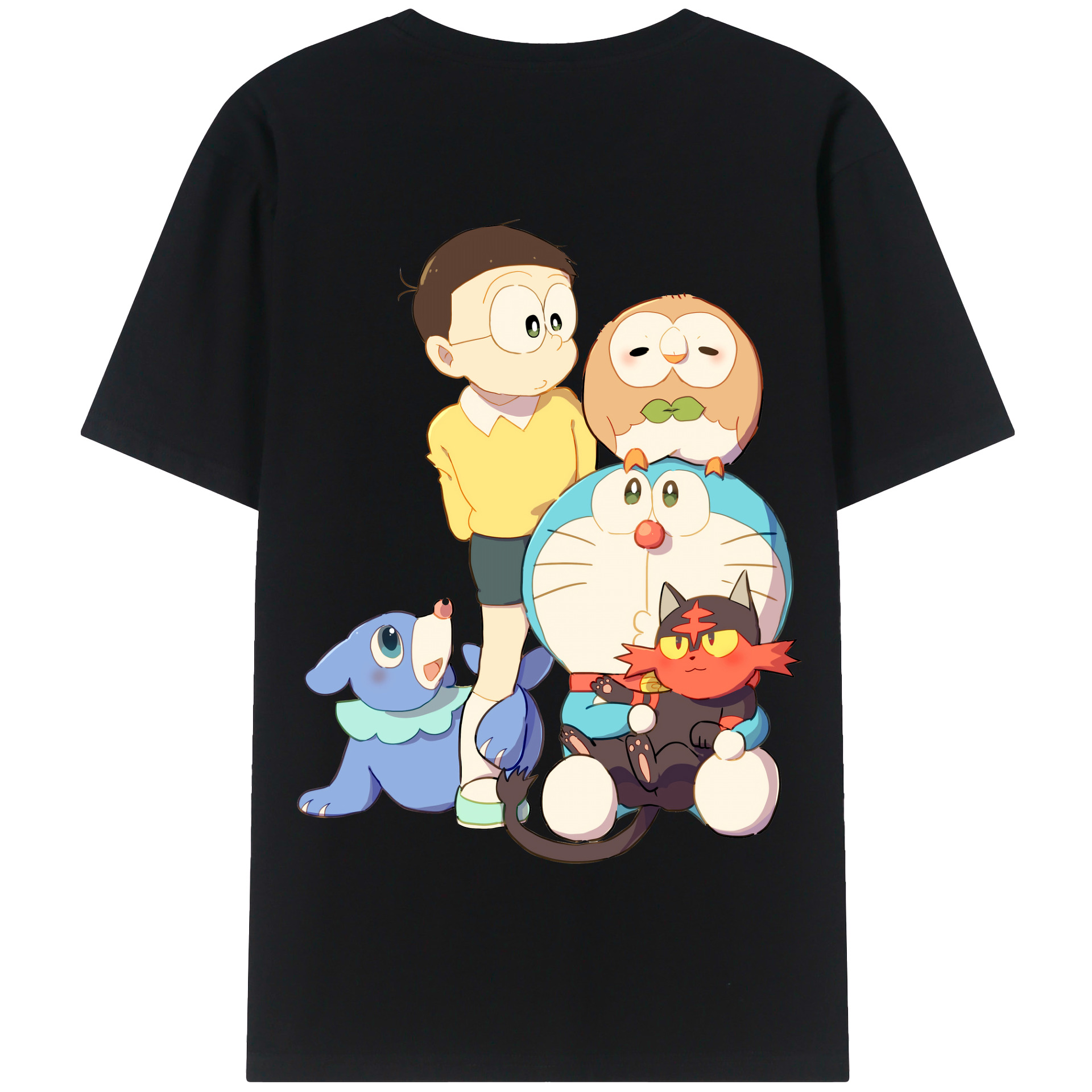 （画像用） ドラえもん Doraemon 綿100％半袖Tシャツ（背面プリント）