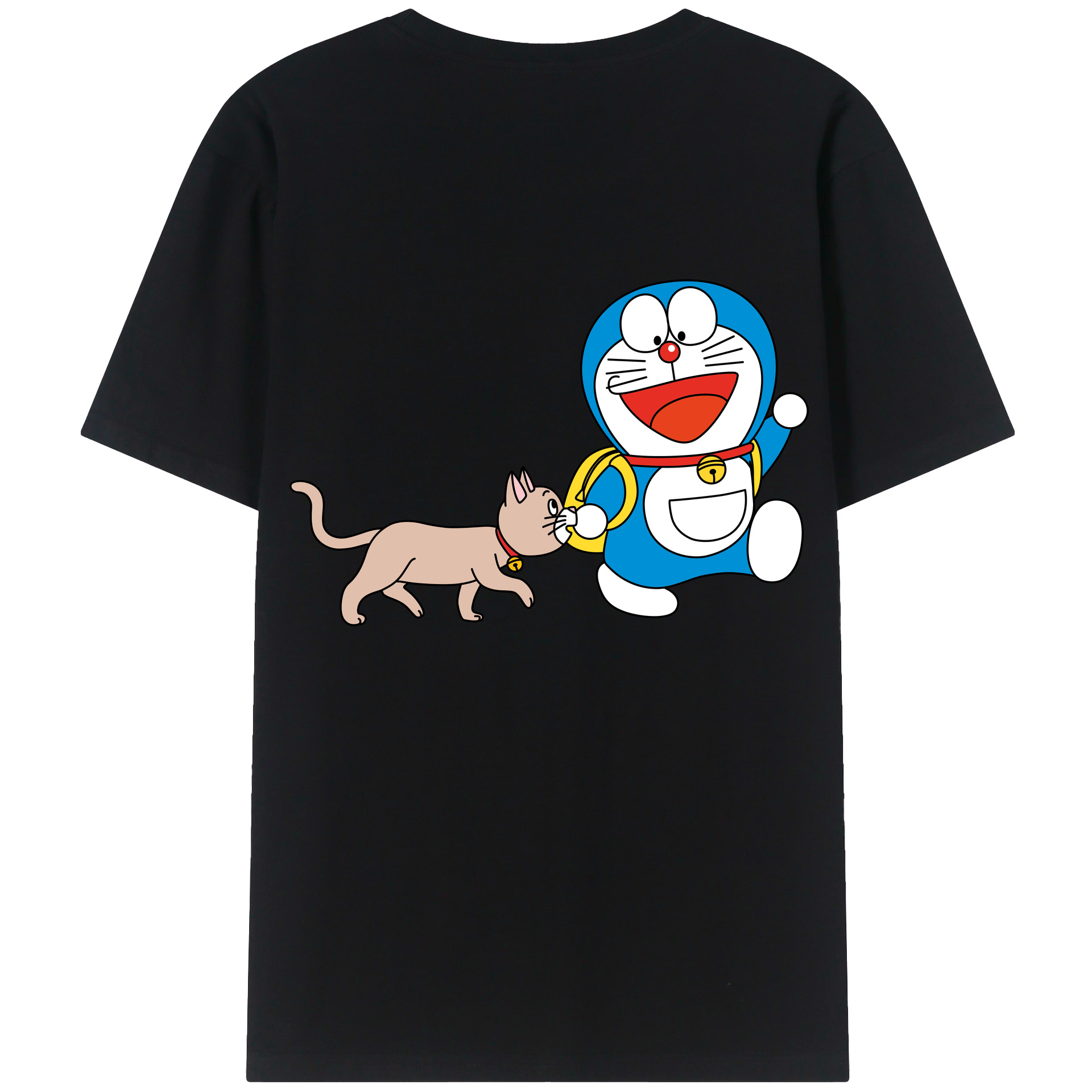 （画像用） ドラえもん Doraemon 綿100％半袖Tシャツ（背面プリント）
