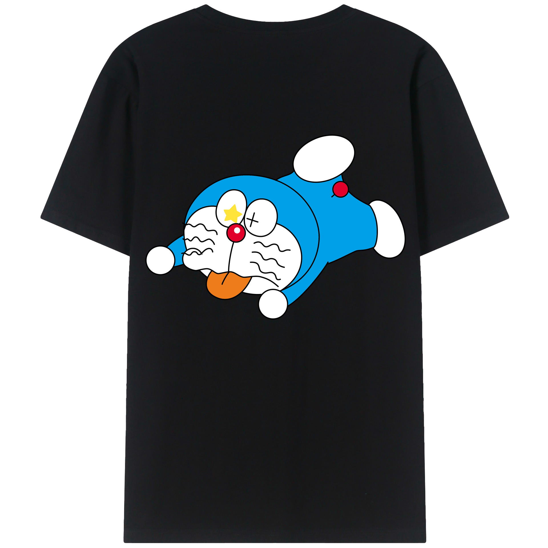 （画像用） ドラえもん Doraemon 綿100％半袖Tシャツ（背面プリント）