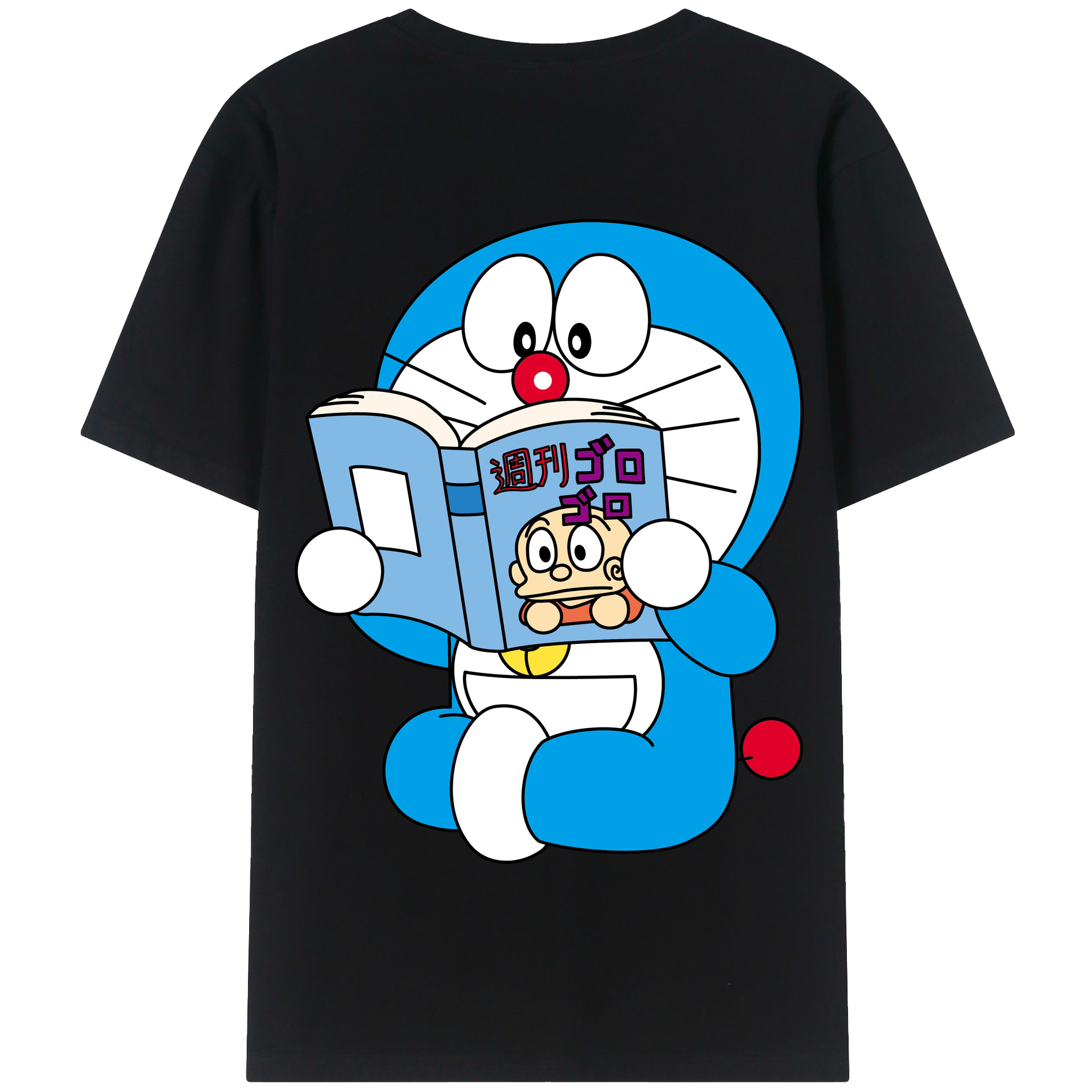 （画像用） ドラえもん Doraemon 綿100％半袖Tシャツ（背面プリント）