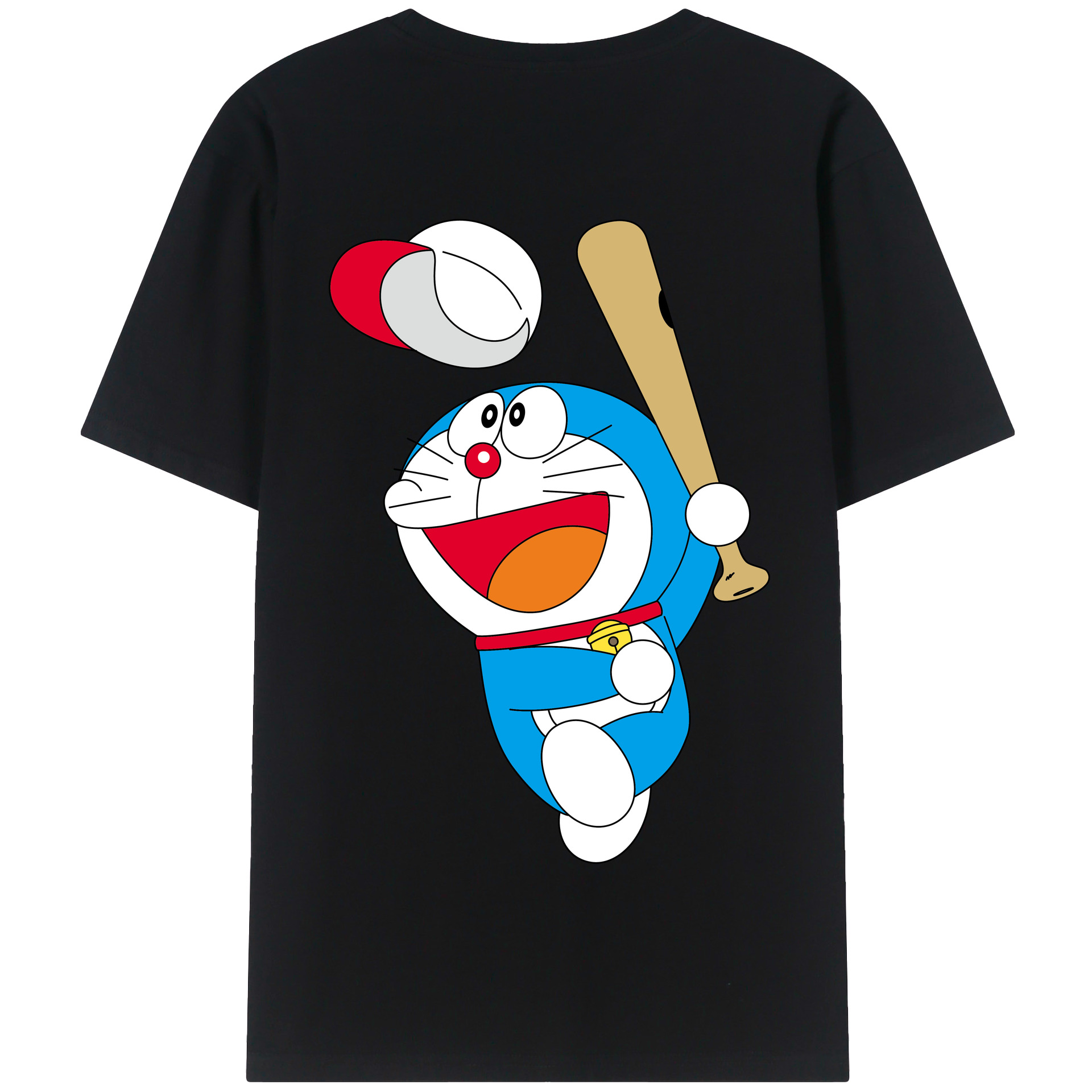 （画像用） ドラえもん Doraemon 綿100％半袖Tシャツ（背面プリント）