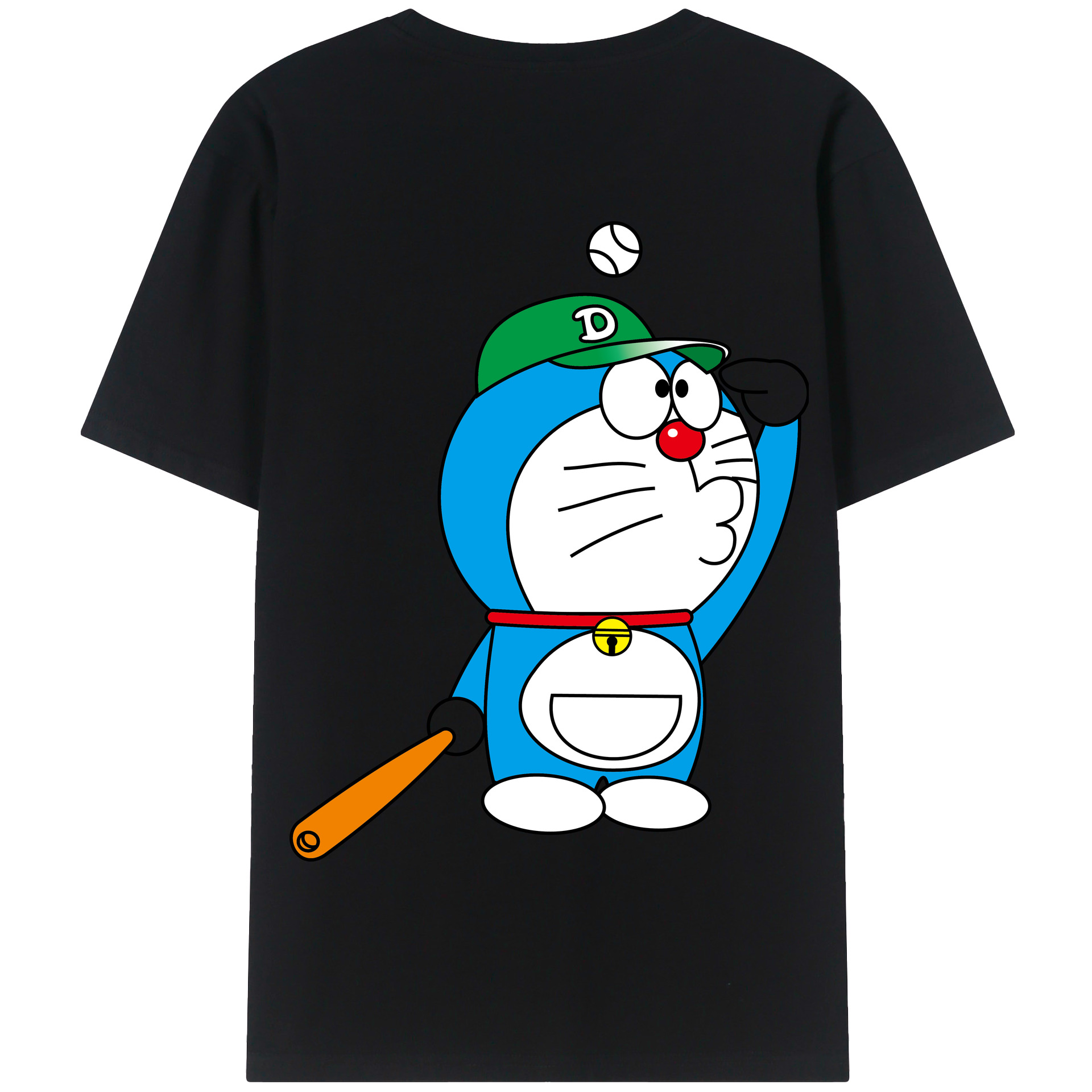 （画像用） ドラえもん Doraemon 綿100％半袖Tシャツ（背面プリント）