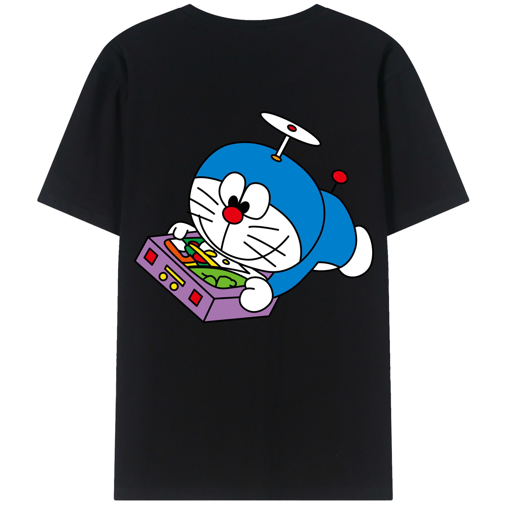 （画像用） ドラえもん Doraemon 綿100％半袖Tシャツ（背面プリント）