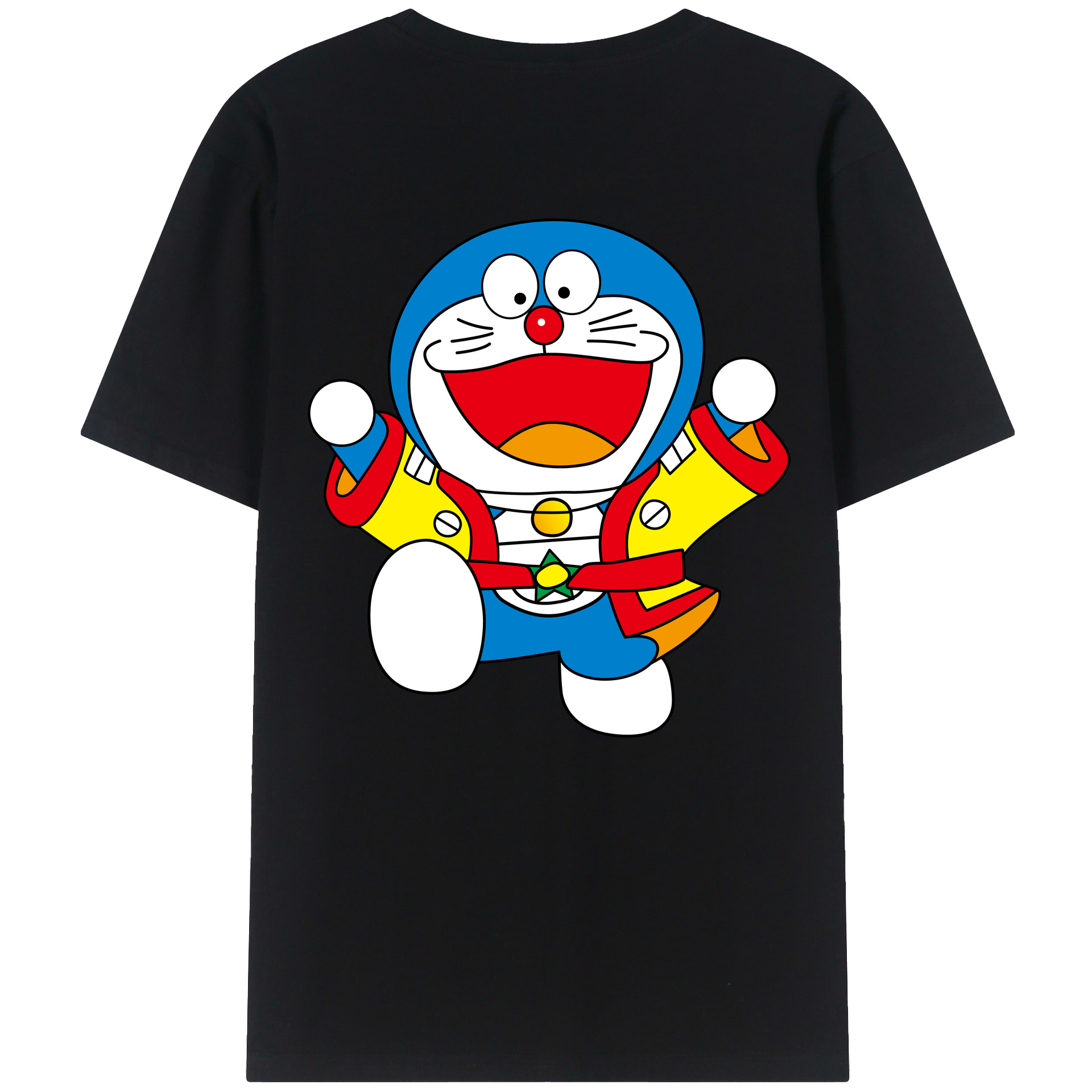 （画像用） ドラえもん Doraemon 綿100％半袖Tシャツ（背面プリント）