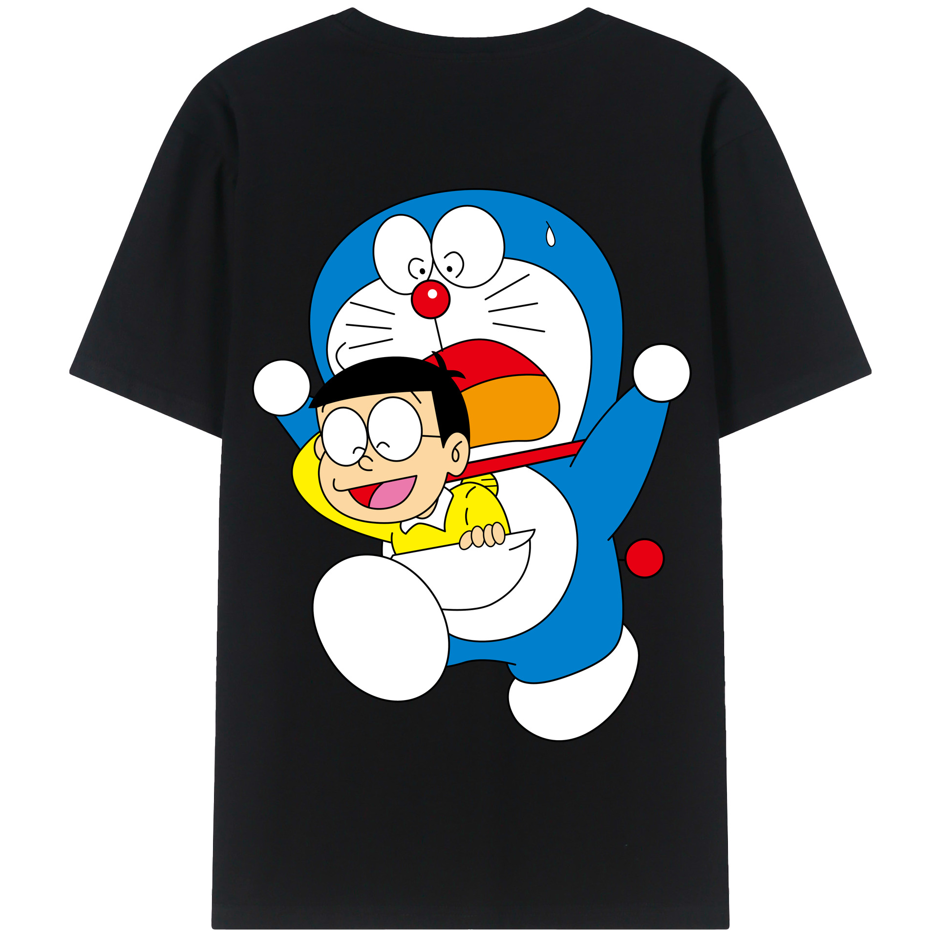 （画像用） ドラえもん Doraemon 綿100％半袖Tシャツ（背面プリント）