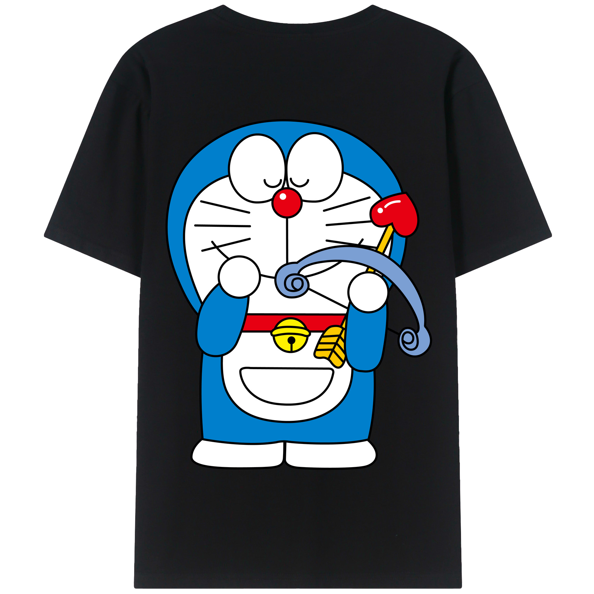 （画像用） ドラえもん Doraemon 綿100％半袖Tシャツ（背面プリント）