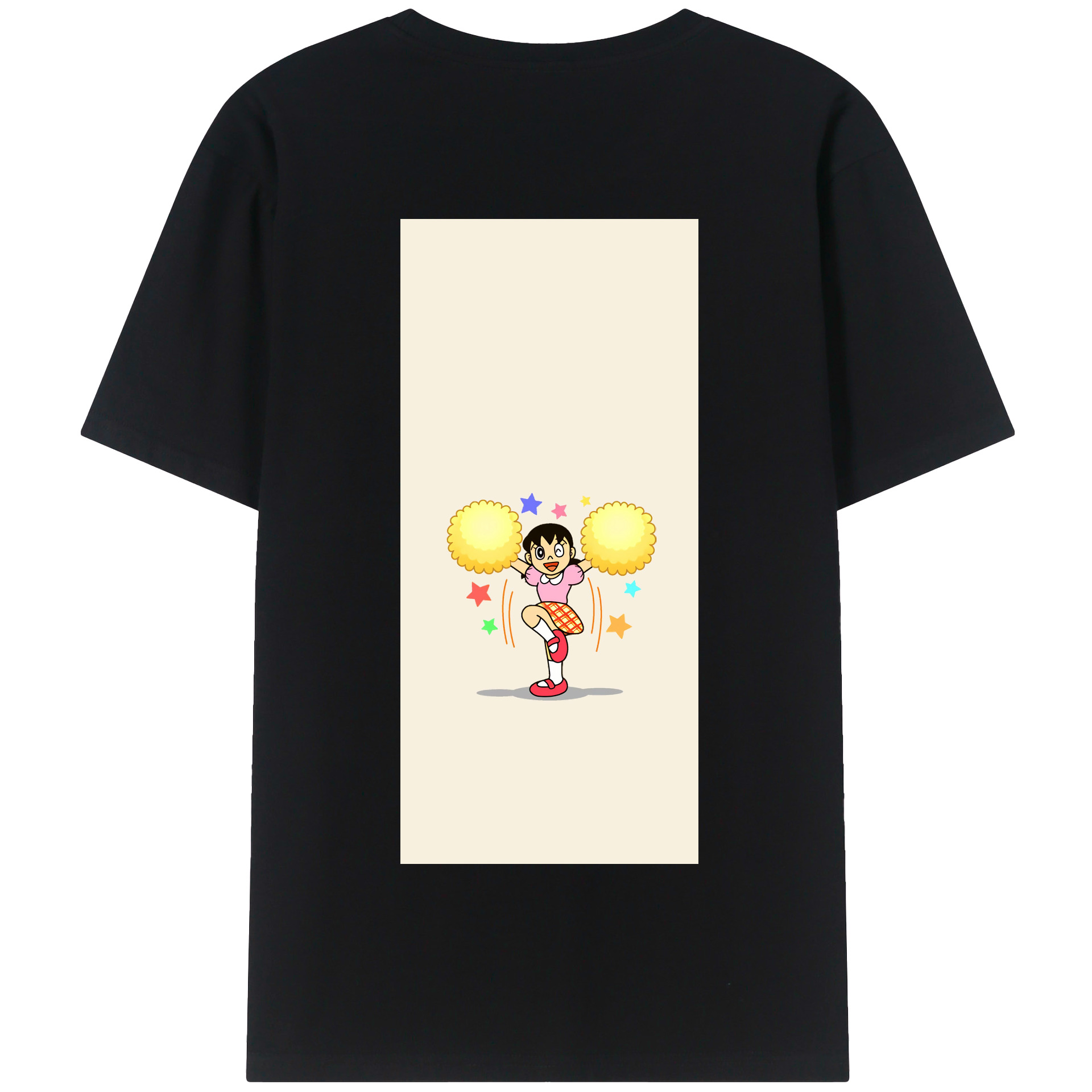 （画像用） ドラえもん みなもと しずか Doraemon Shizuka Minamoto 綿100％半袖Tシャツ（背面プリント）