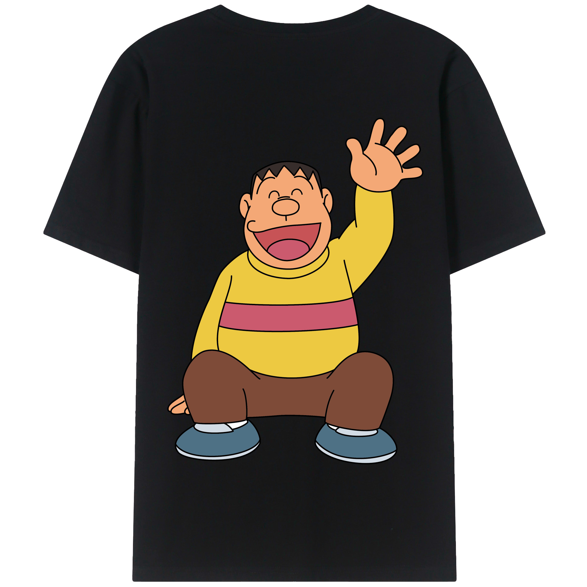 （画像用） ドラえもん 剛田武 Doraemon Gouta Takeshi 綿100％半袖Tシャツ（背面プリント）