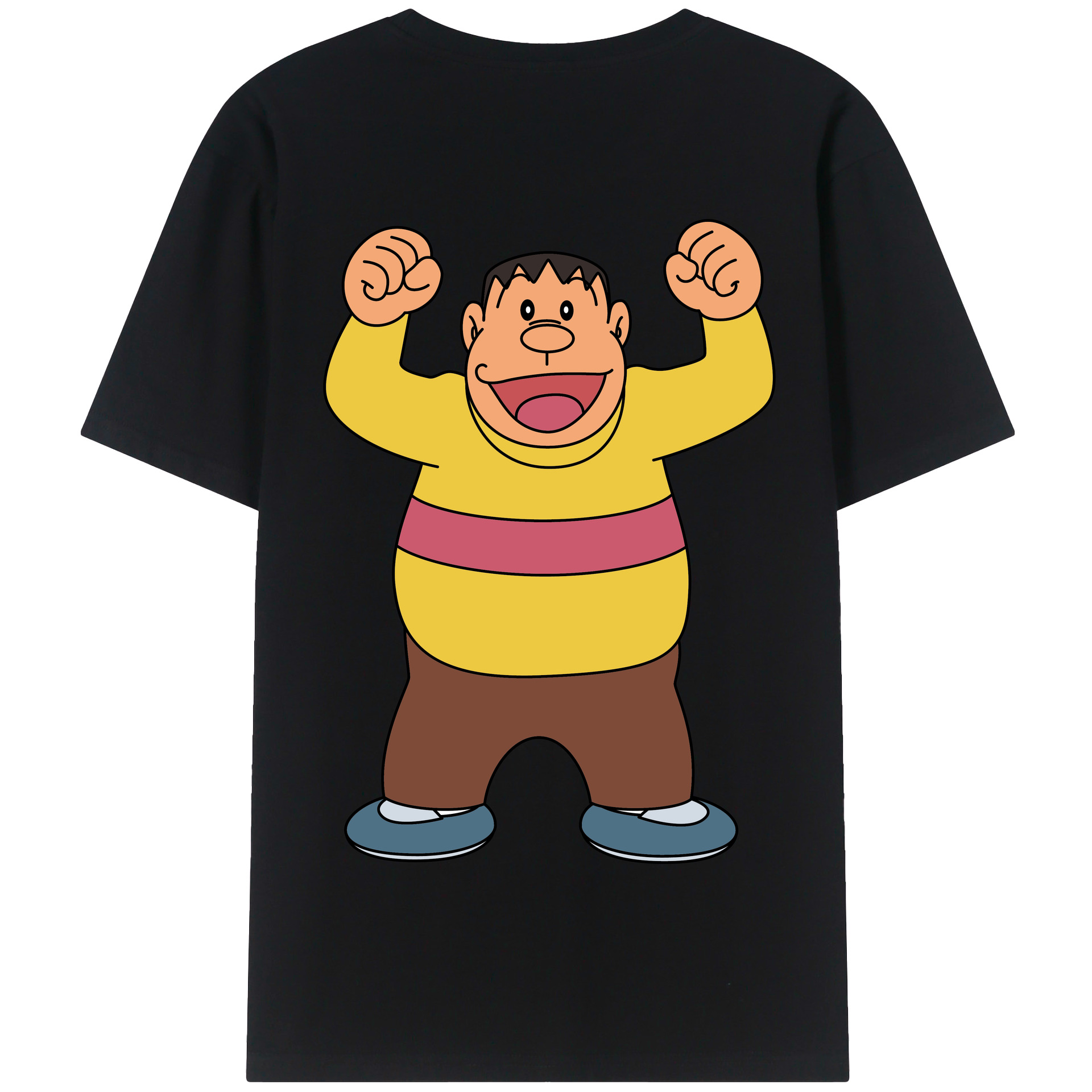 （画像用） ドラえもん 剛田武 Doraemon Gouta Takeshi 綿100％半袖Tシャツ（背面プリント）