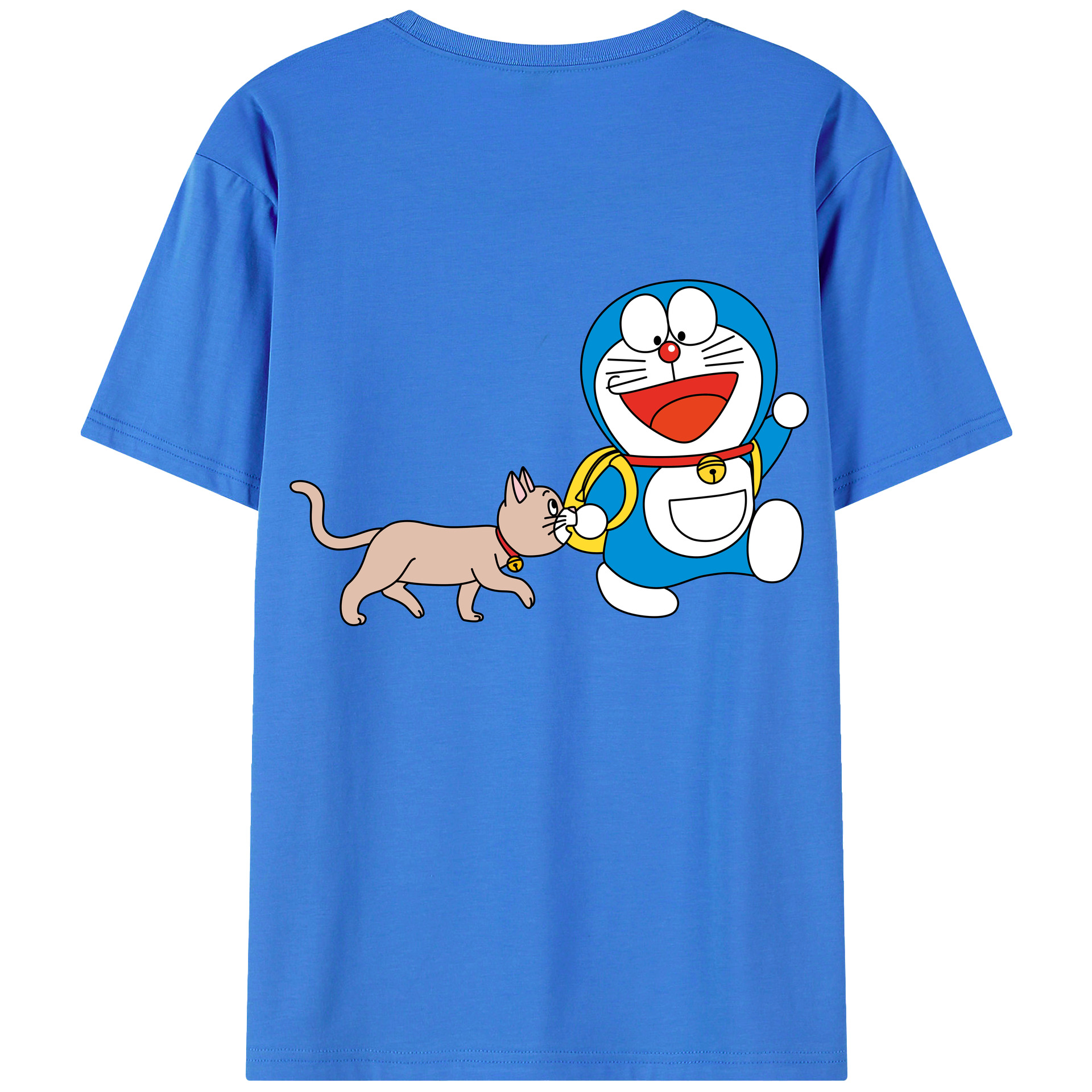 （画像用） ドラえもん Doraemon 綿100％半袖Tシャツ（背面プリント）