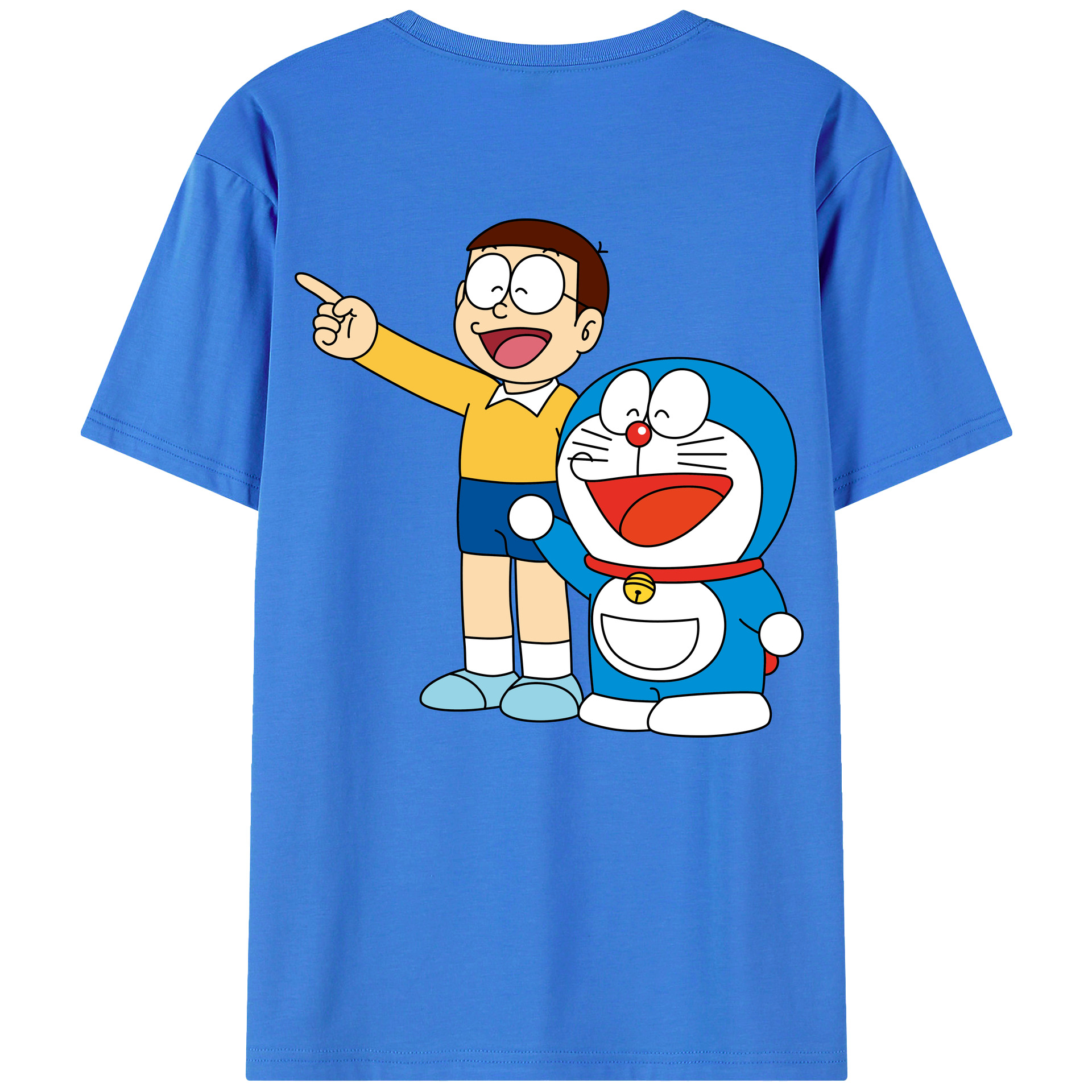 （画像用） ドラえもん 野比 のび太 Doraemon Nobita Nobi 綿100％半袖Tシャツ（背面プリント）