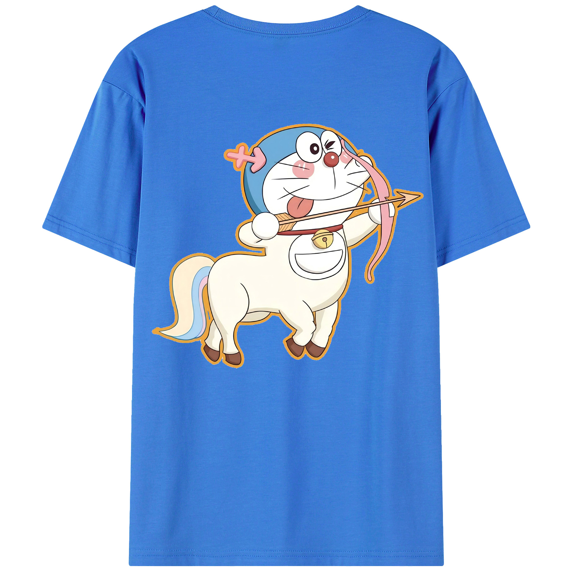 （画像用） ドラえもん Doraemon 綿100％半袖Tシャツ（背面プリント）
