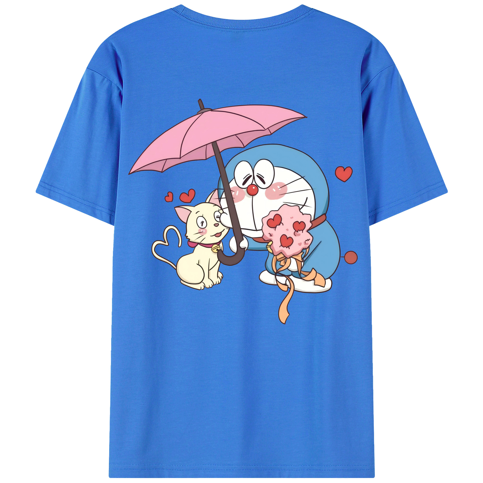 （画像用） ドラえもん Doraemon 綿100％半袖Tシャツ（背面プリント）
