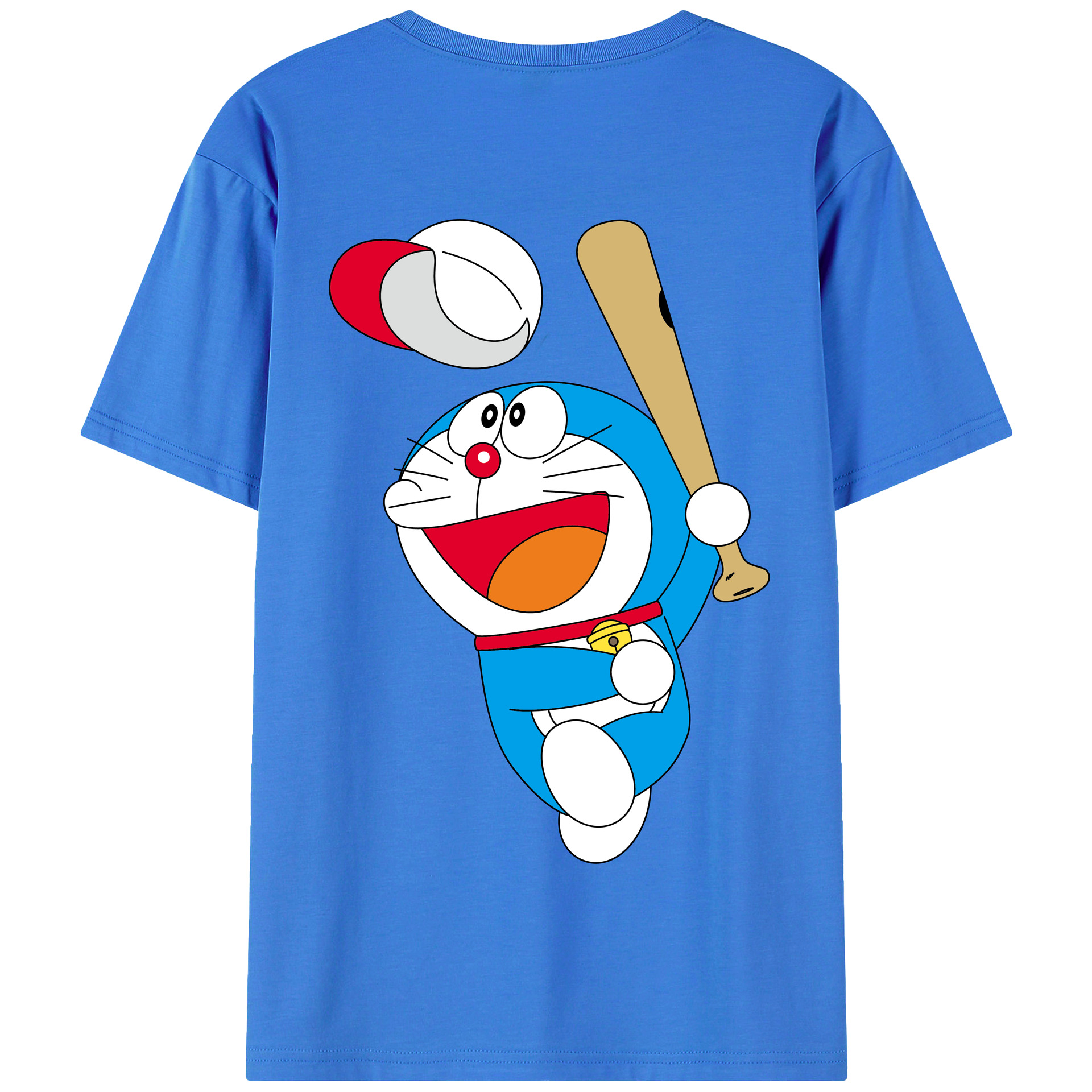 （画像用） ドラえもん Doraemon 綿100％半袖Tシャツ（背面プリント）