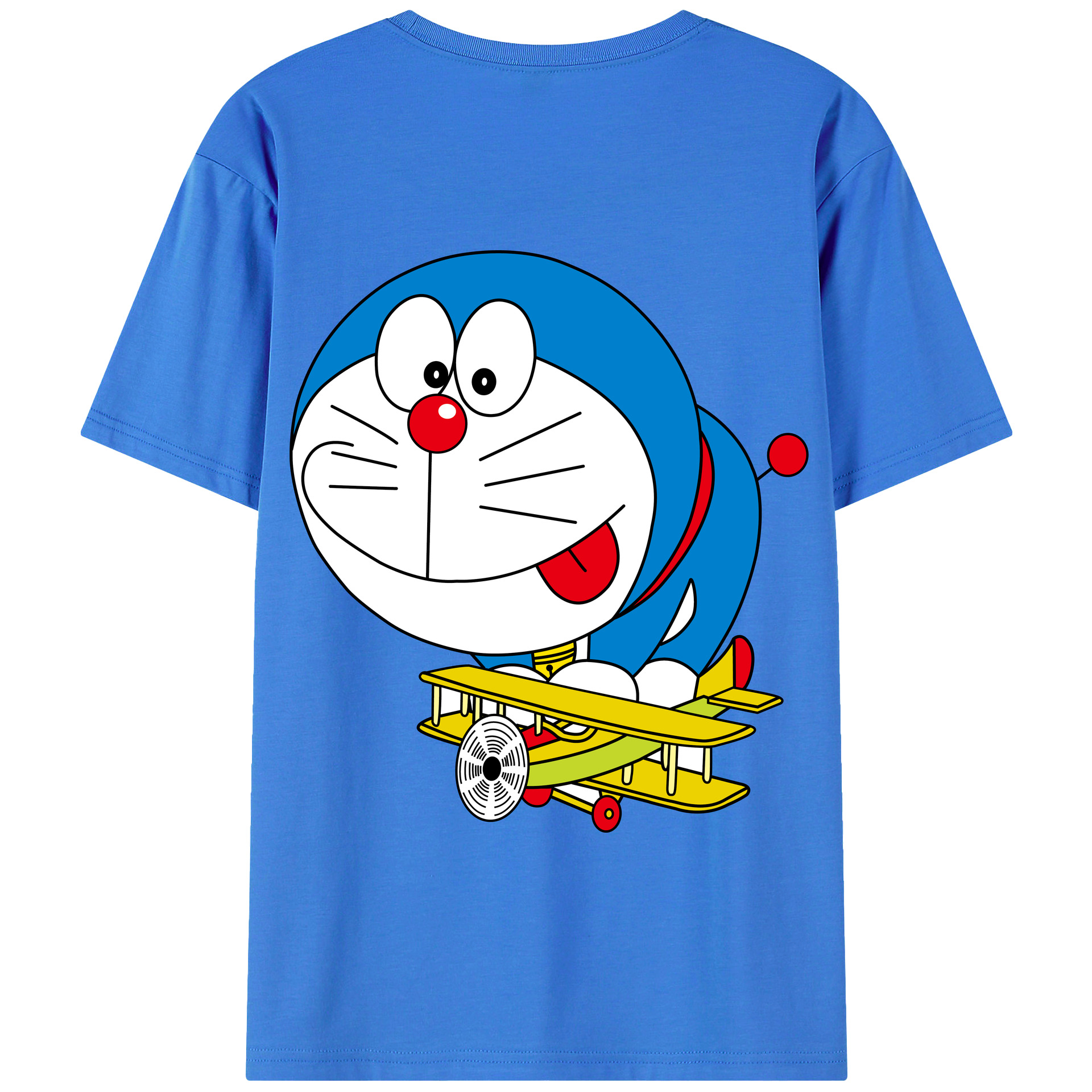 （画像用） ドラえもん Doraemon 綿100％半袖Tシャツ（背面プリント）