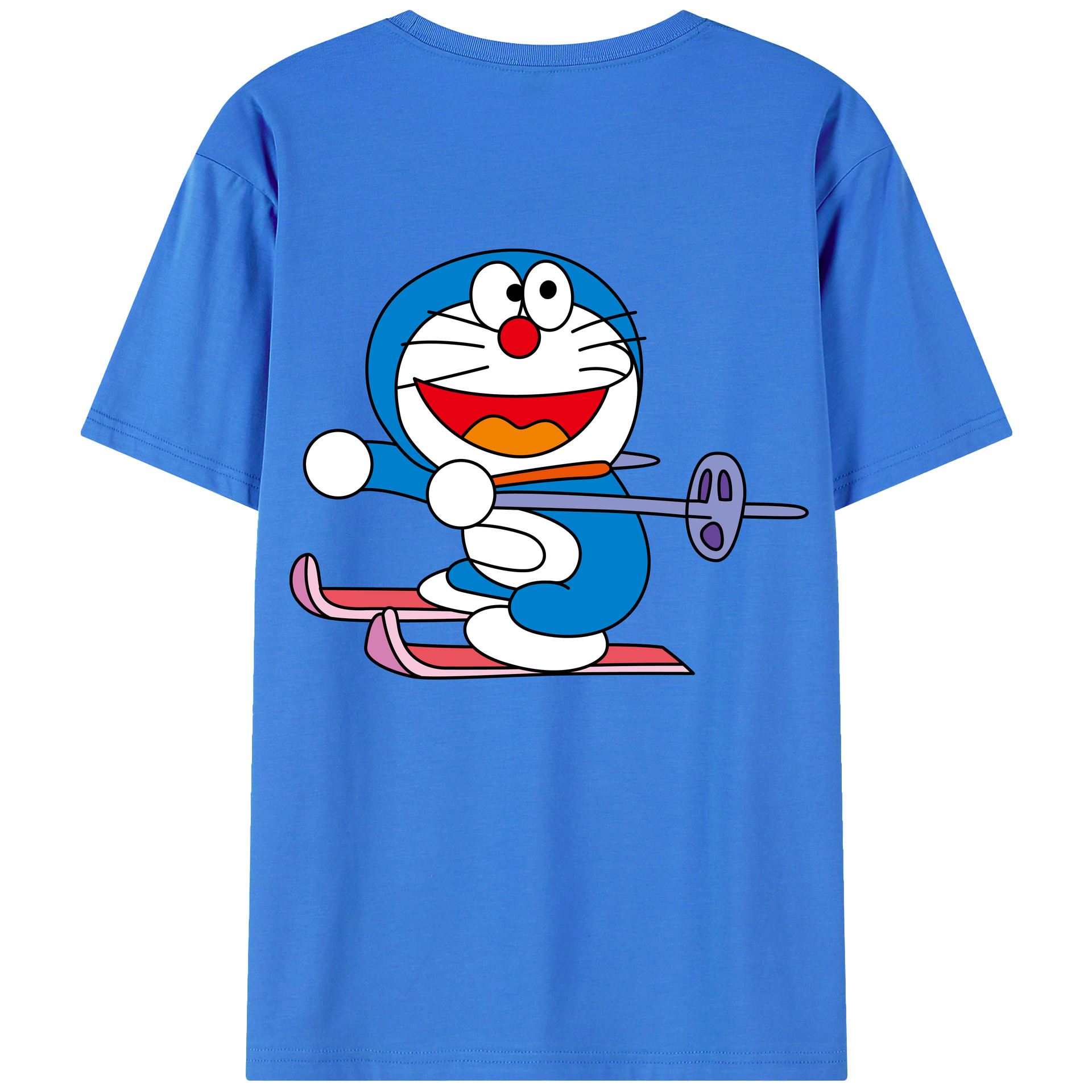 （画像用） ドラえもん Doraemon 綿100％半袖Tシャツ（背面プリント）