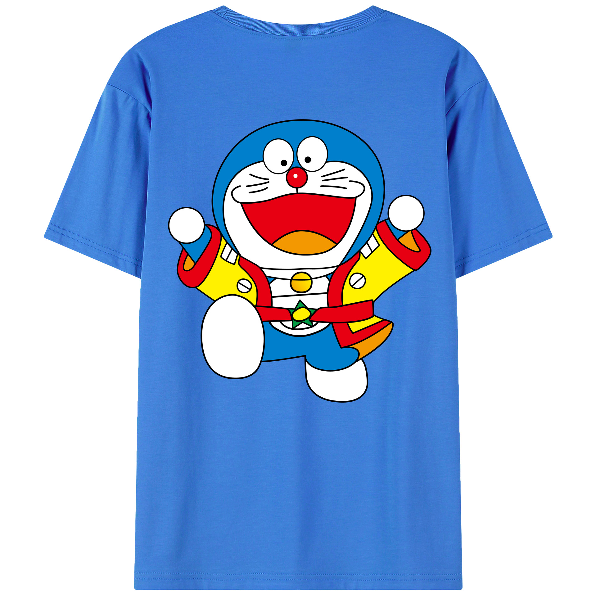 （画像用） ドラえもん Doraemon 綿100％半袖Tシャツ（背面プリント）